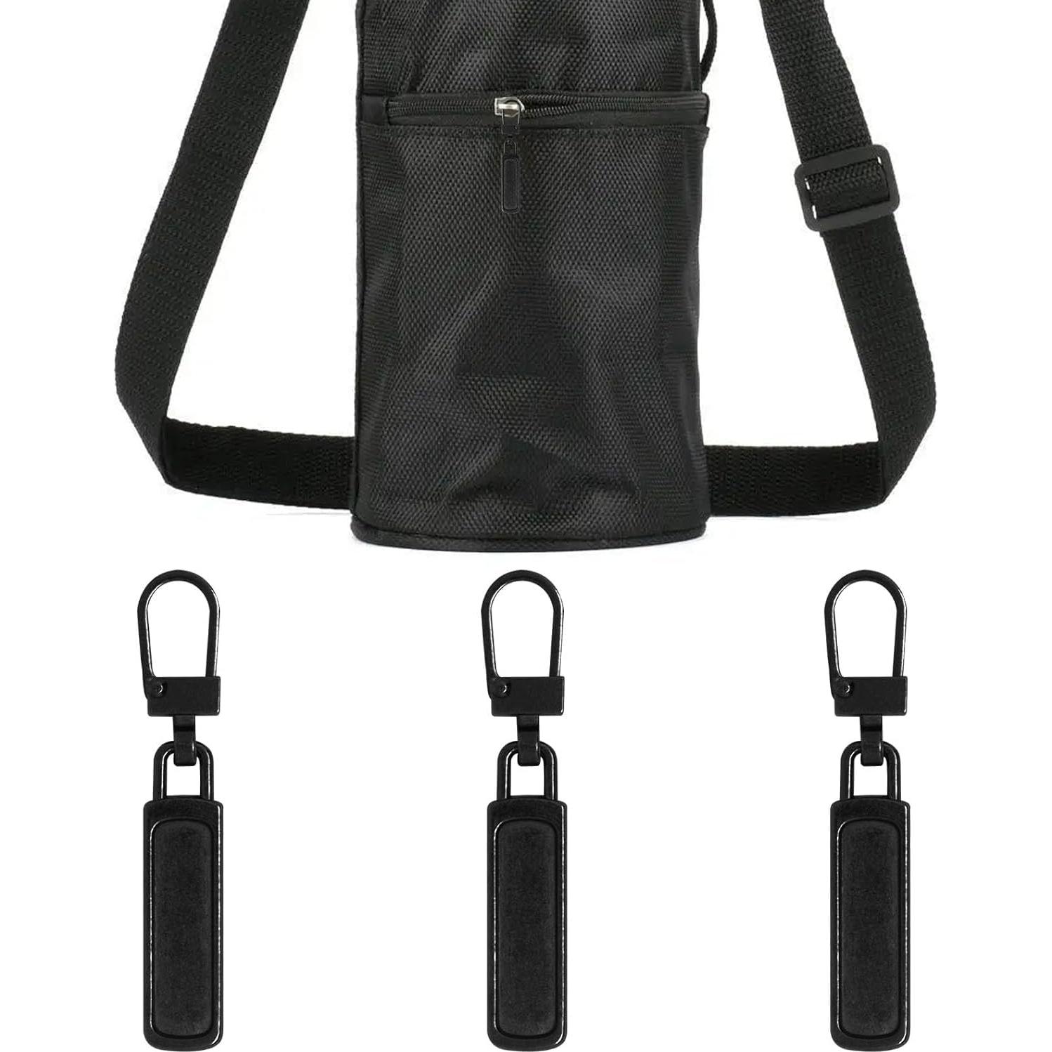 4 Tiradores de Cremallera Negros Qintreesify - Reemplazo Desmontable