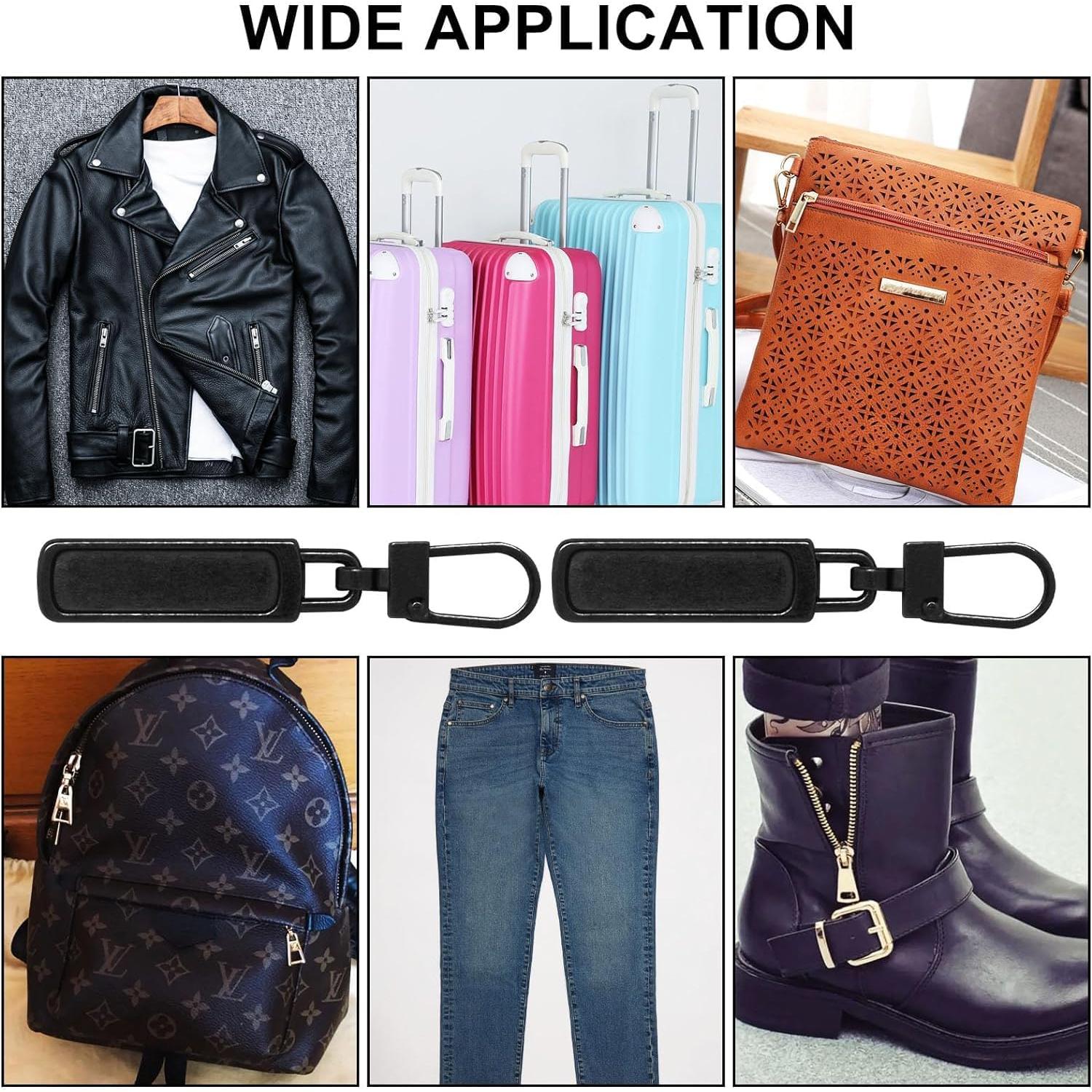 4 Tiradores de Cremallera Negros Qintreesify - Reemplazo Desmontable