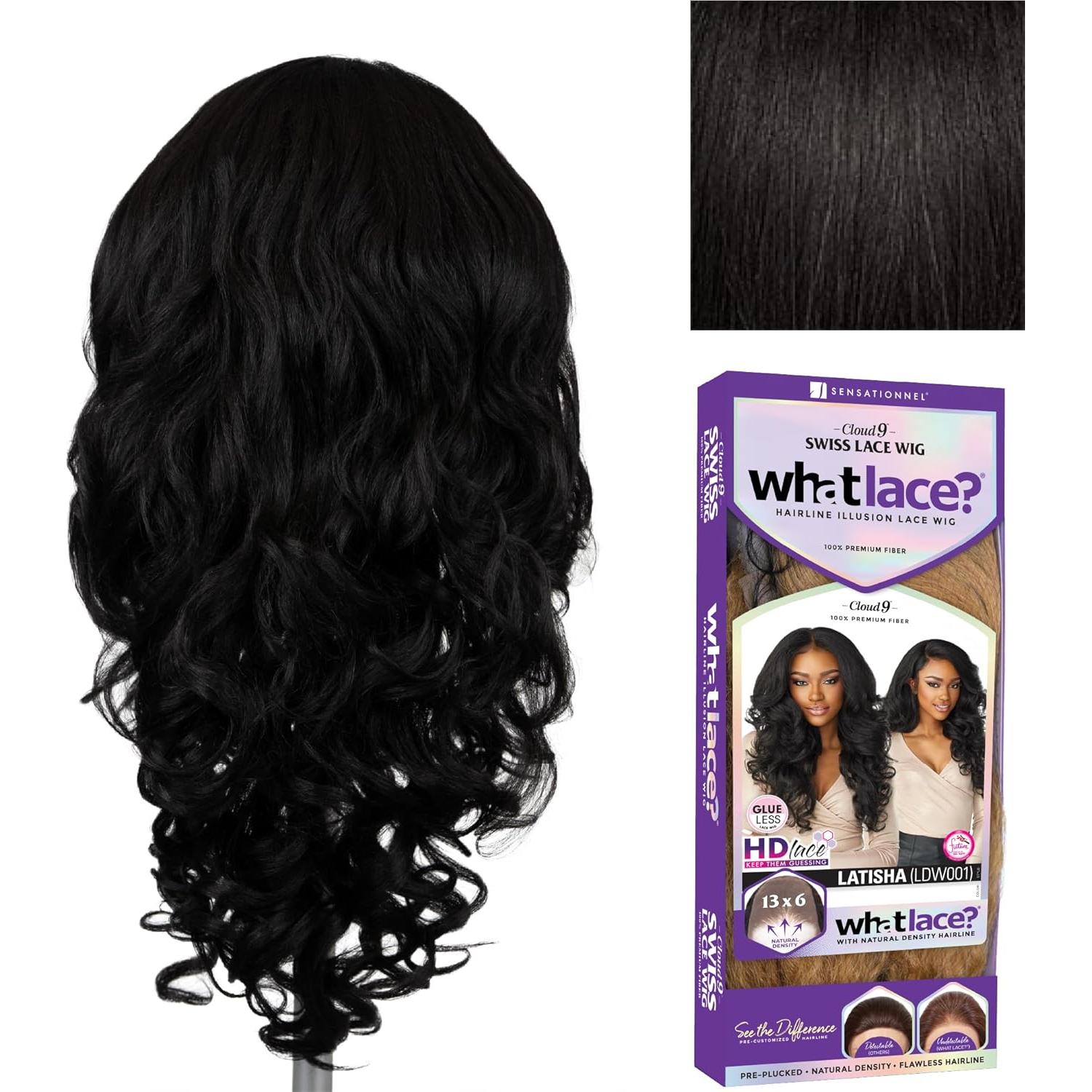 Peluca Sintética Sensationnel What Lace 13x6 Negra