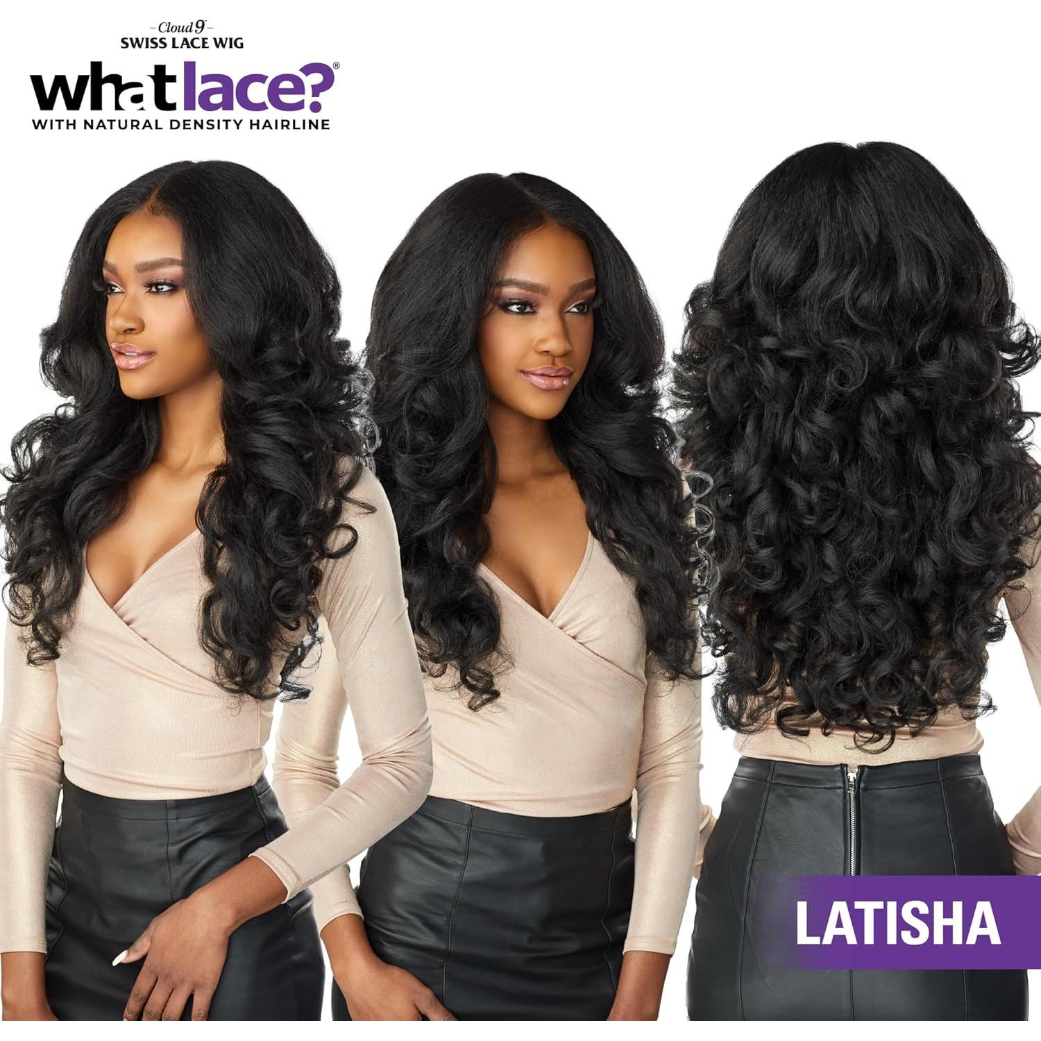 Peluca Sintética Sensationnel What Lace 13x6 Negra