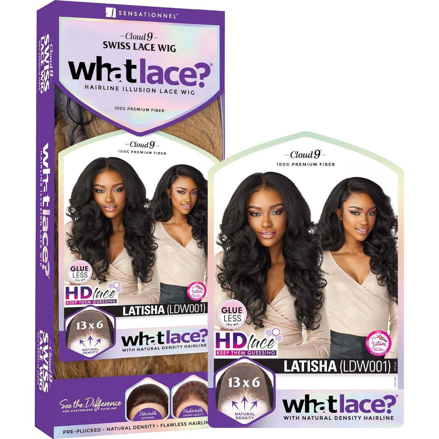 Peluca Sintética Sensationnel What Lace 13x6 Negra