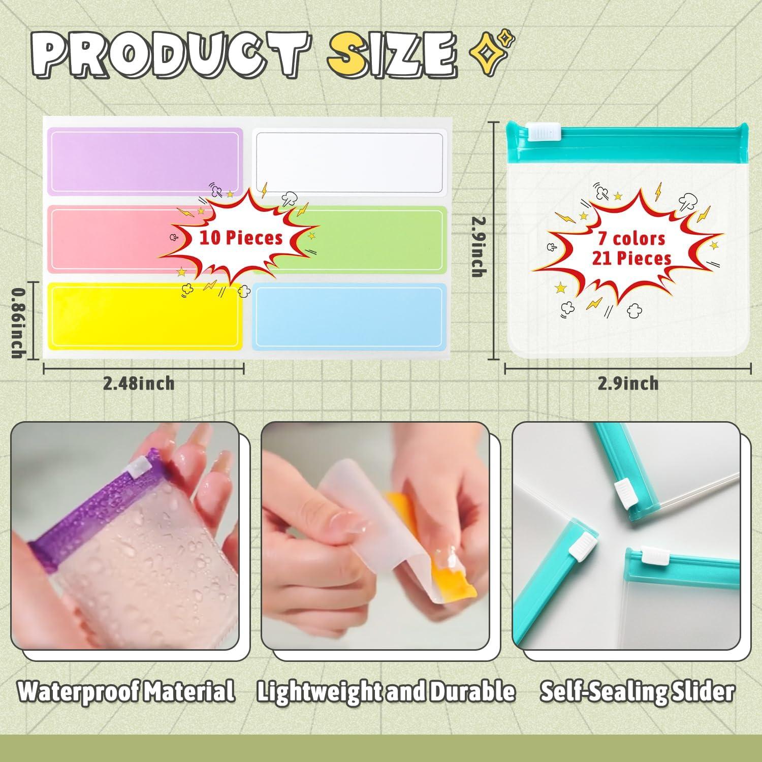 Bolsas de Pastillas Reutilizables Mlurcu 21 Pcs 7 Colores