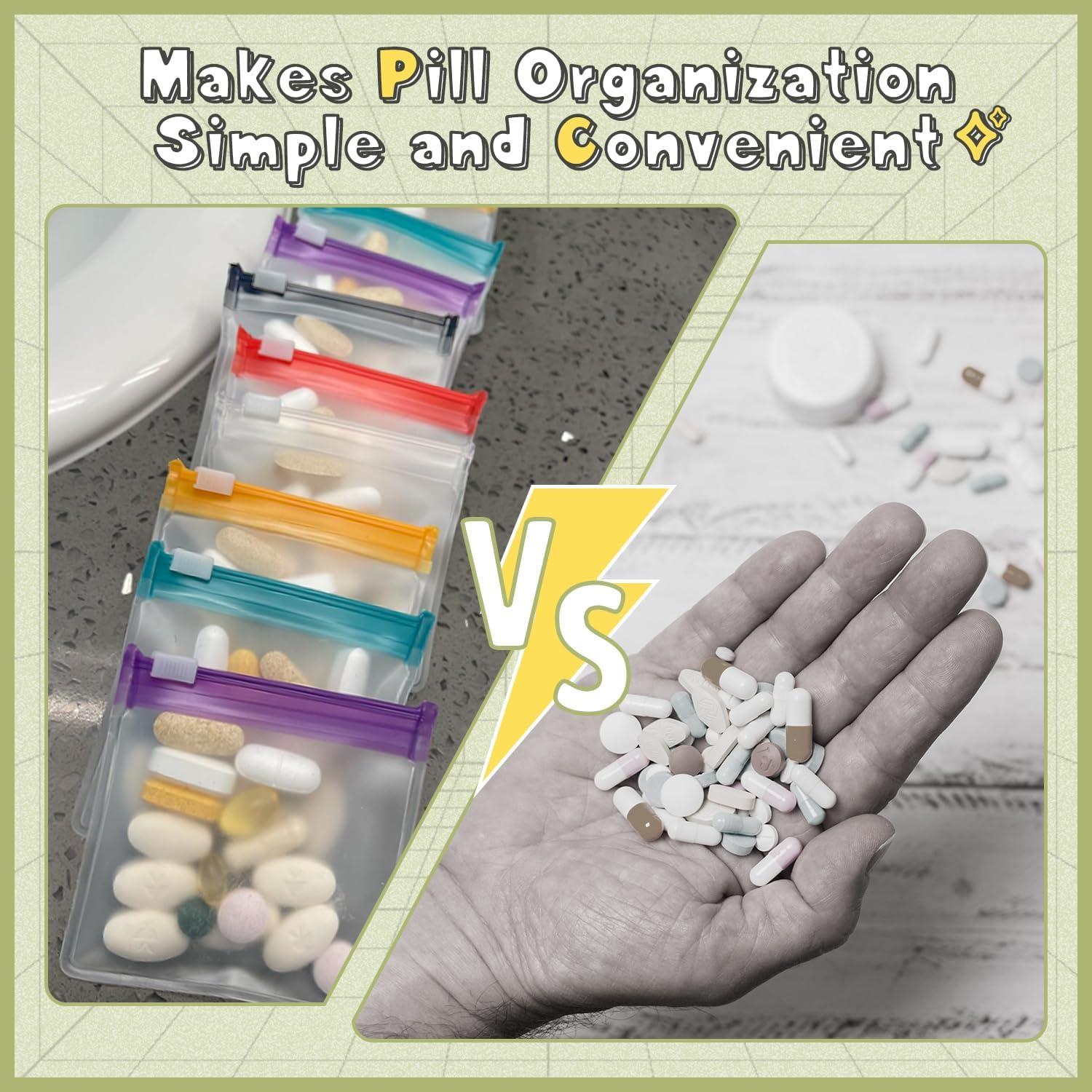 Bolsas de Pastillas Reutilizables Mlurcu 21 Pcs 7 Colores