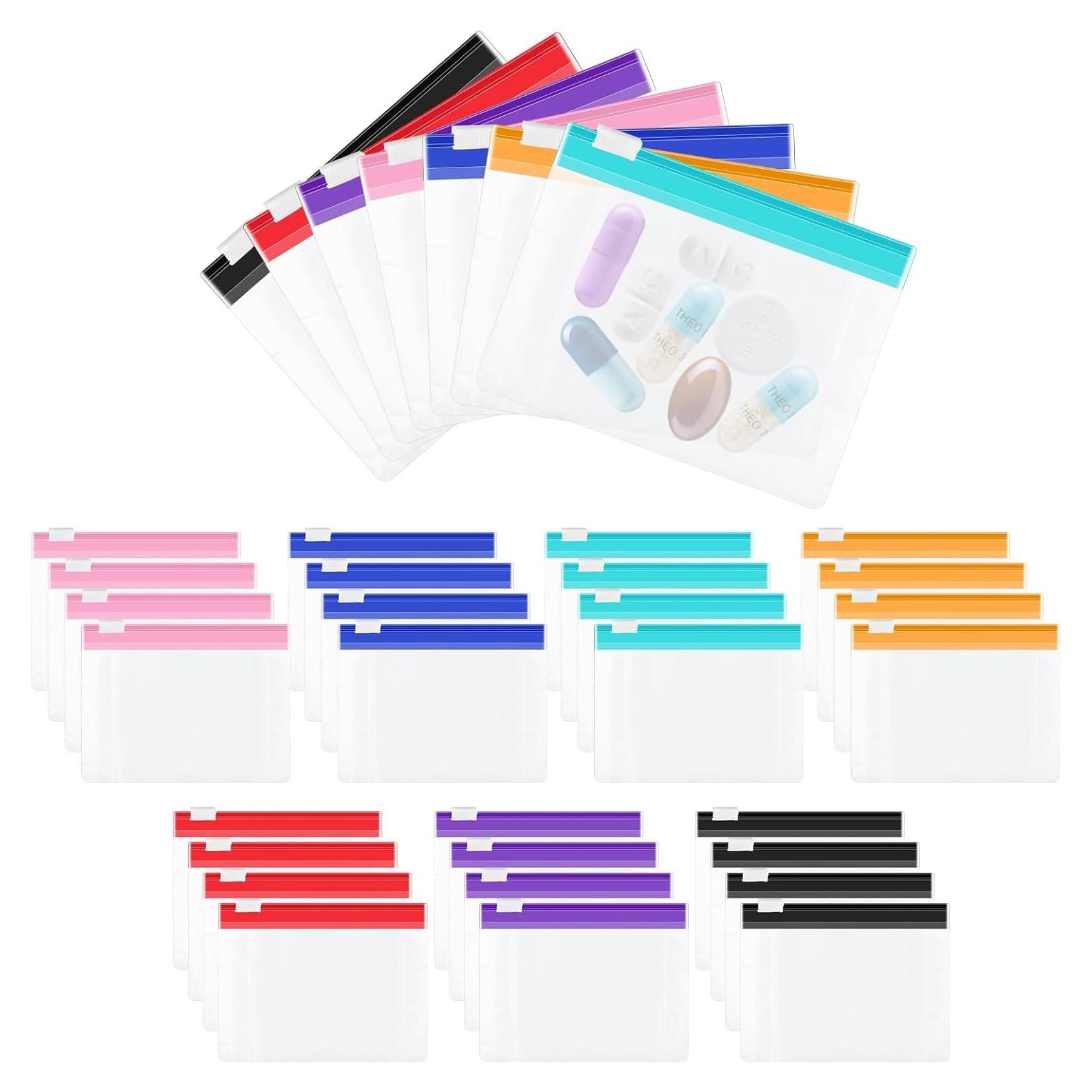 24 Bolsas de Píldoras WER78 con Bloqueo Deslizante - Organizador de Viaje