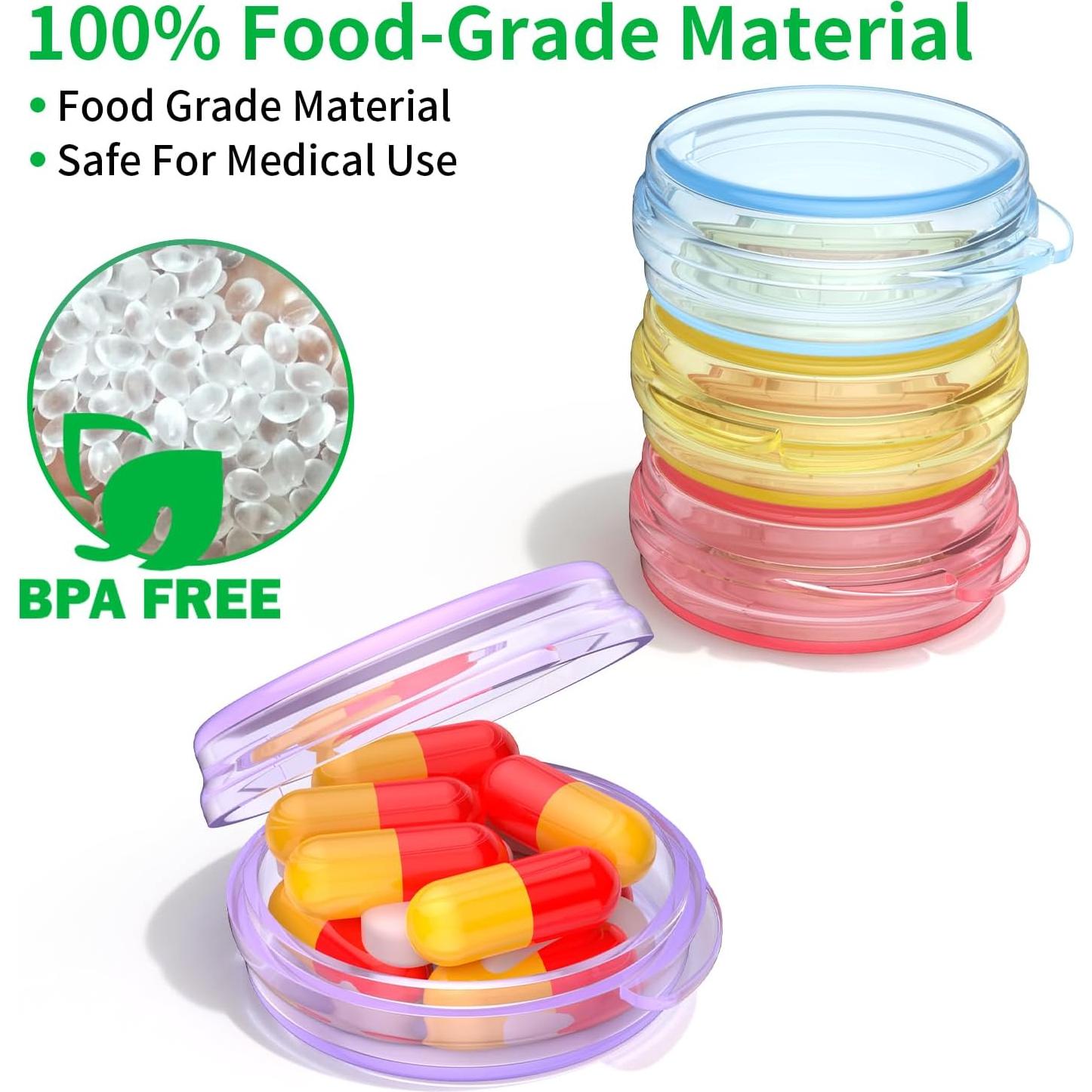 Estuche Organizador de Pastillas Urekt 4 Piezas Portátil