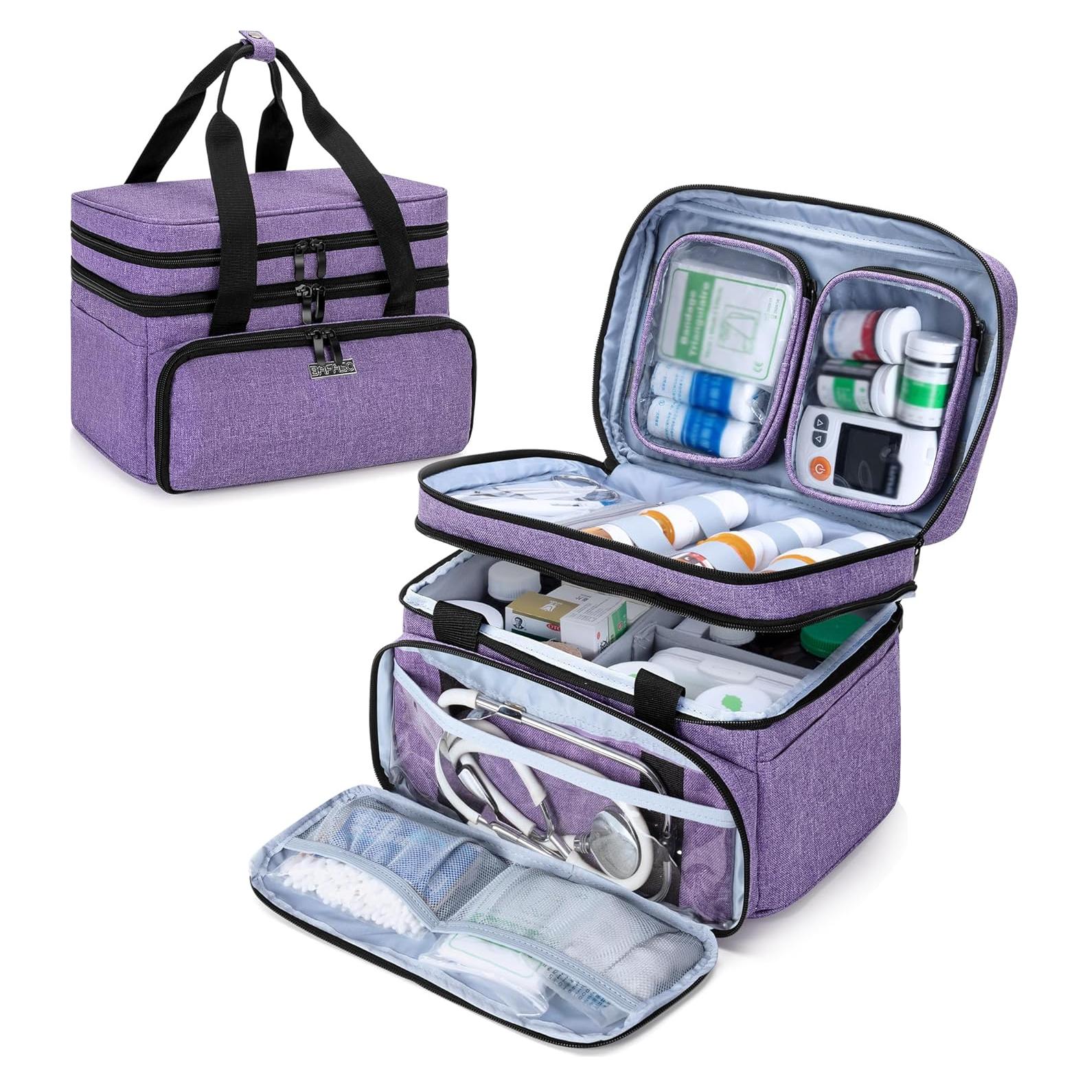 Bolsa de Medicina BAFASO Morado Doble Capa 30.48x19.05cm