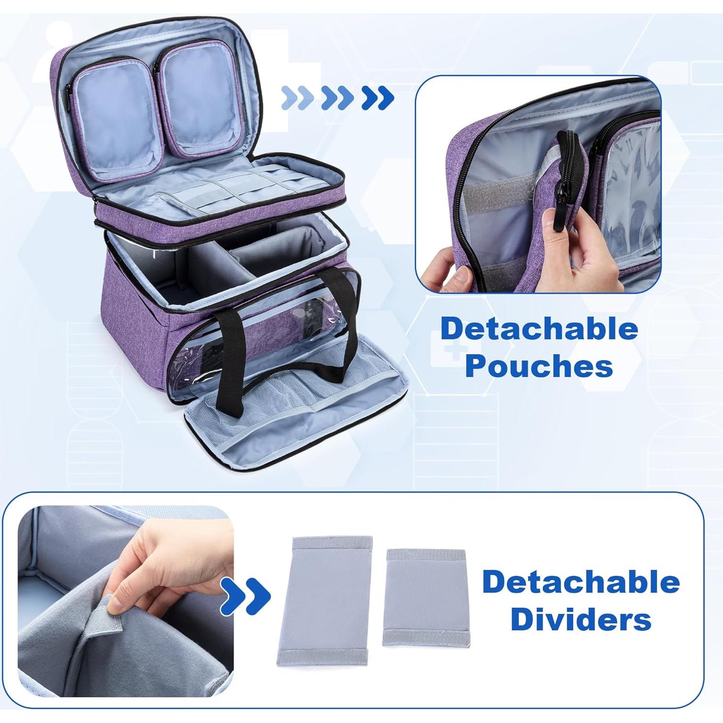 Bolsa de Medicina BAFASO Morado Doble Capa 30.48x19.05cm