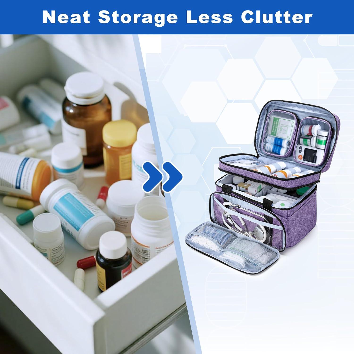 Bolsa de Medicina BAFASO Morado Doble Capa 30.48x19.05cm