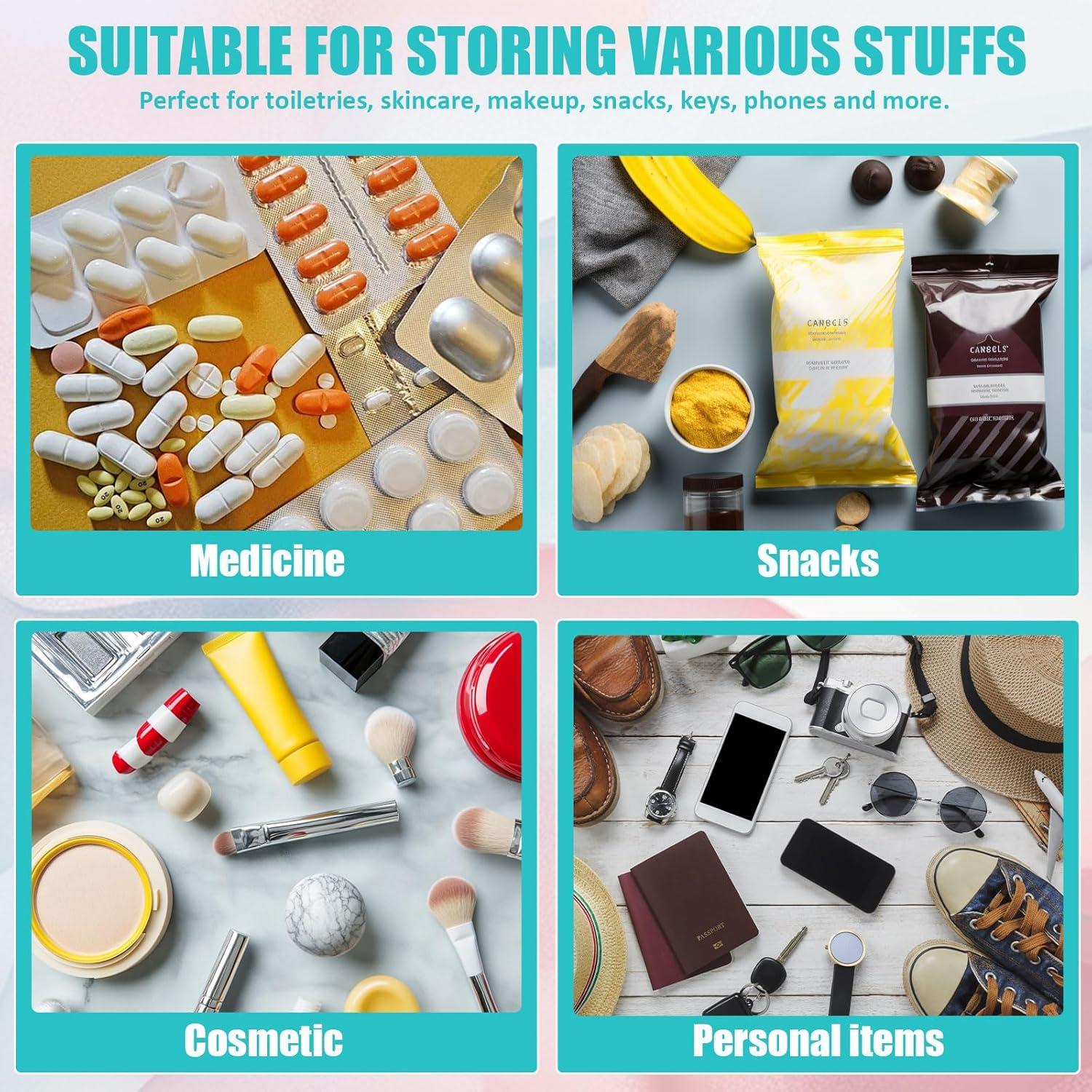 Bolsa de Maquillaje Transparente BuyCard Verde 24x16x17 cm