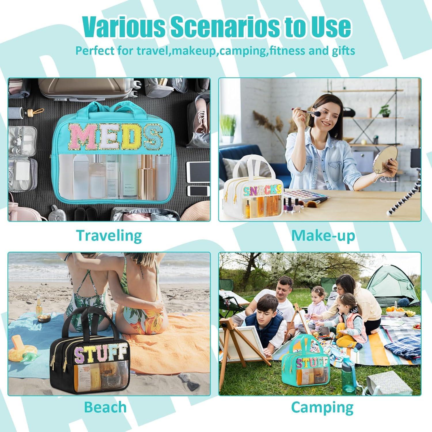 Bolsa de Maquillaje Transparente BuyCard Verde 24x16x17 cm