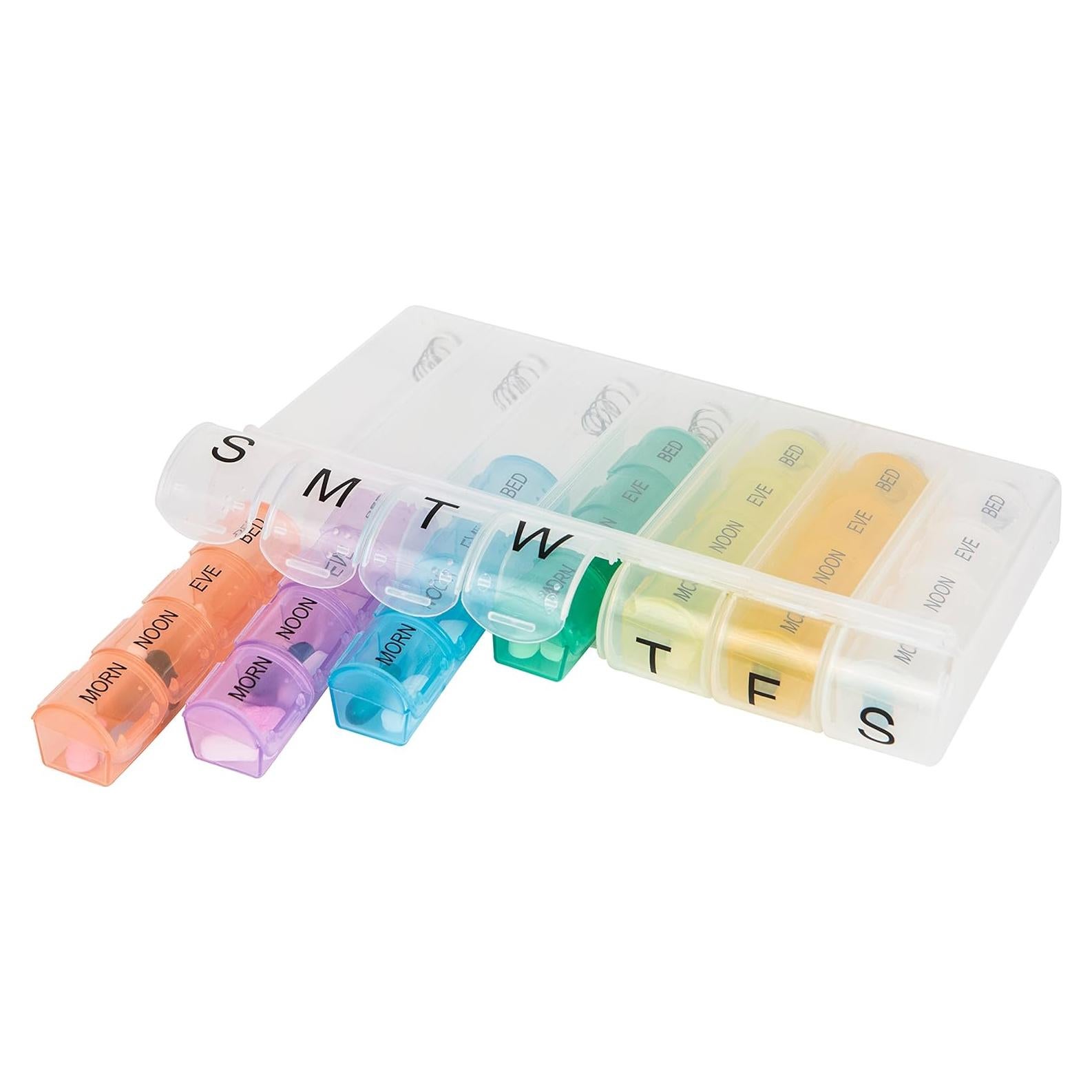 Organizador de Pastillas Travelon 7 Días Coloreado 19.7x10.8 cm