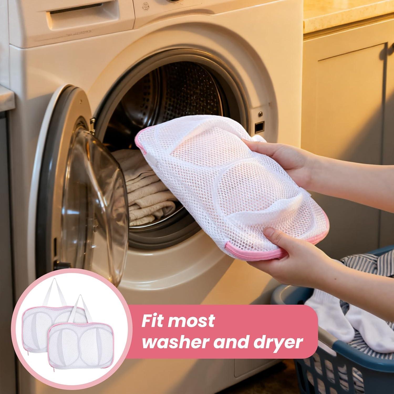 Paquete de 2 bolsas para lavar sujetadores LIQWEI 28x18cm