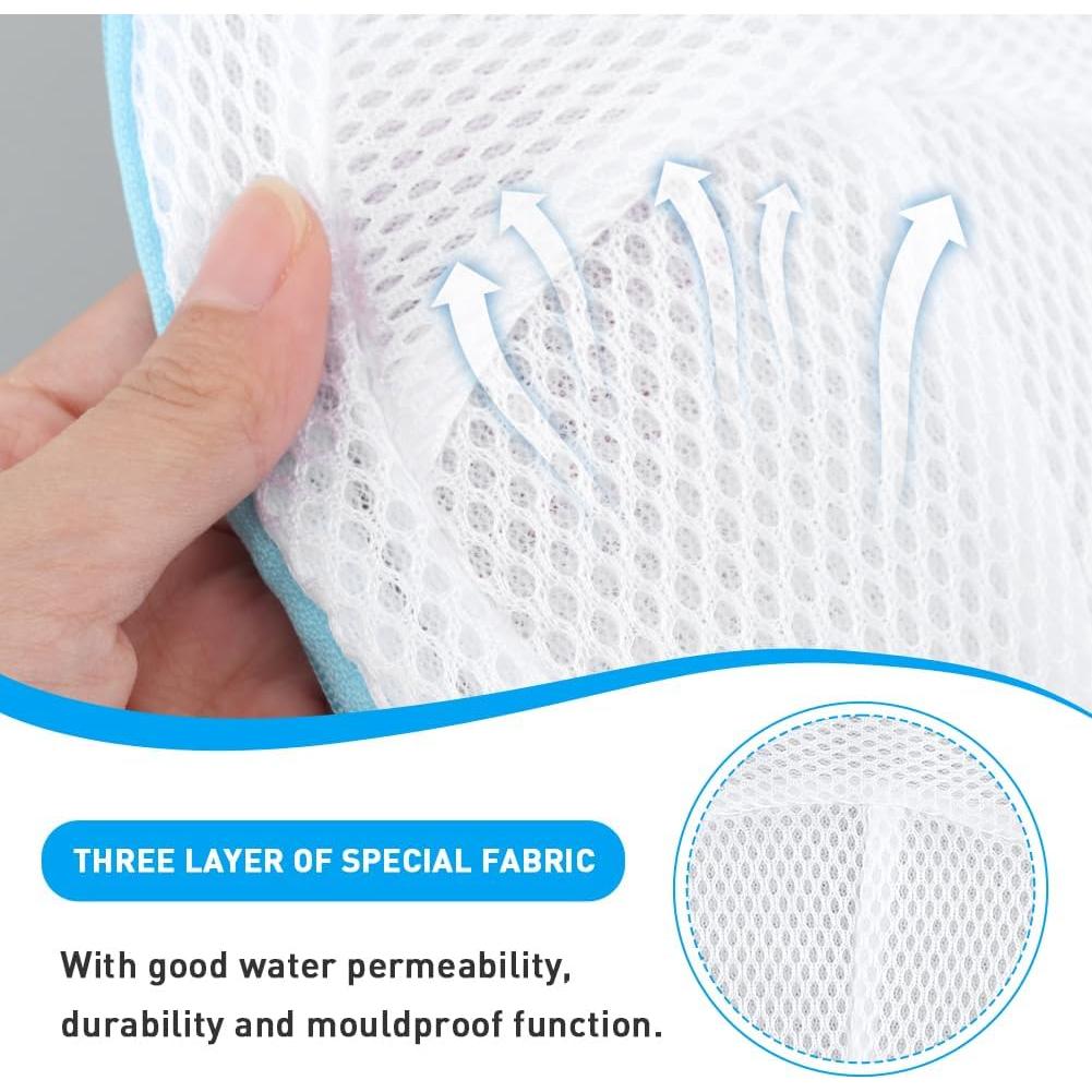 4 Bolsas de Lavado de Sujetadores LOQJSS - Malla Fina 34.5x20cm