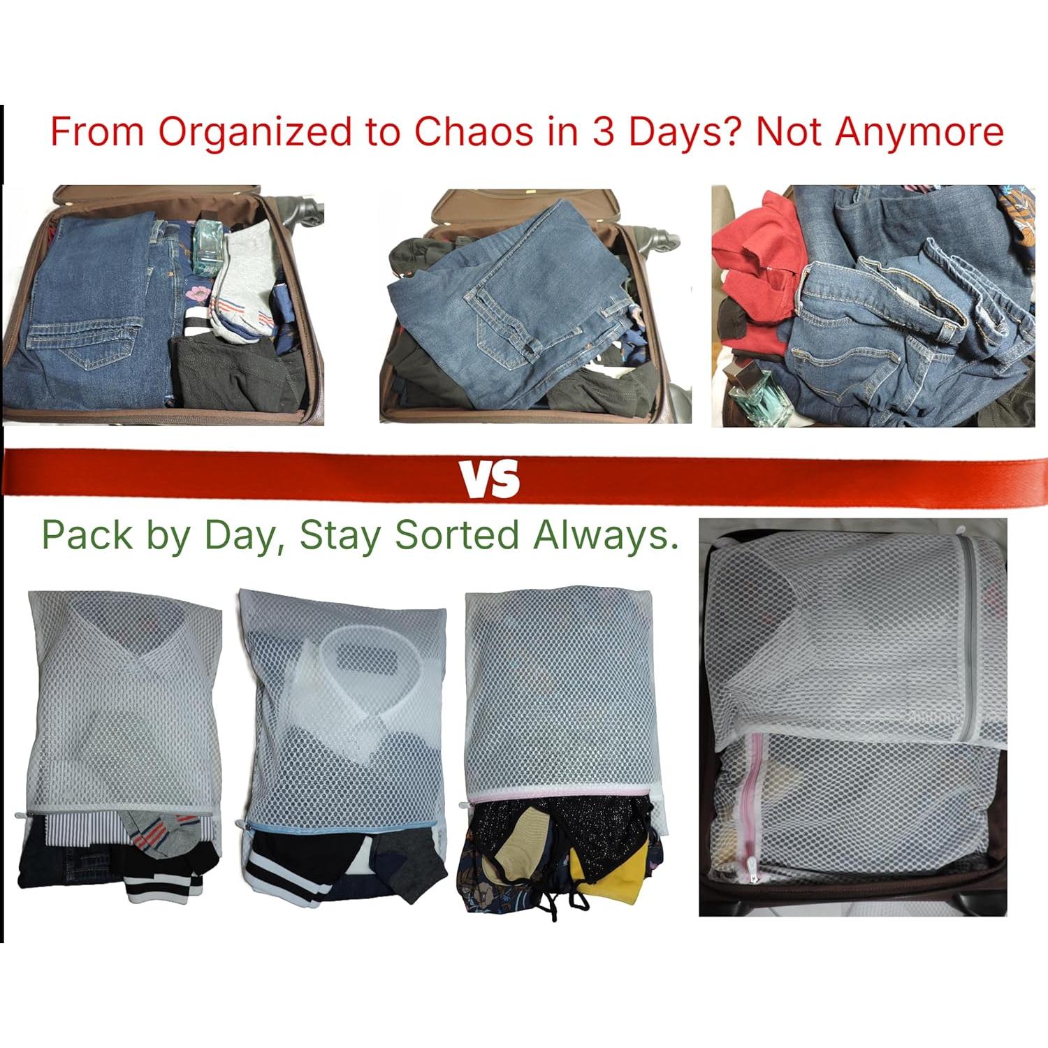 Bolsas de Lavandería GEMLI Malla Panal - Paquete de 3 Medianas