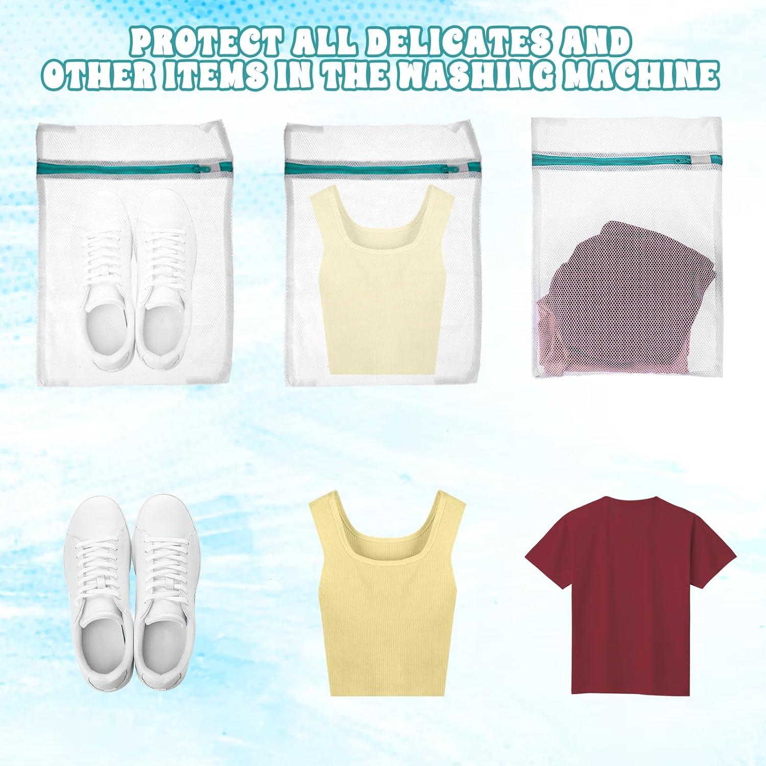 3 Bolsas de Malla para Lavandería Tweruna 30x40 cm Cremallera