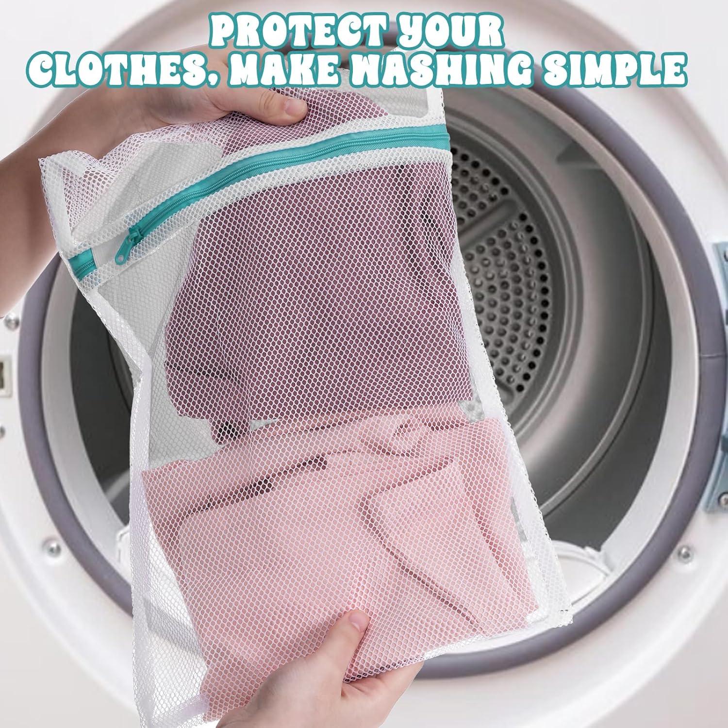 3 Bolsas de Malla para Lavandería Tweruna 30x40 cm Cremallera