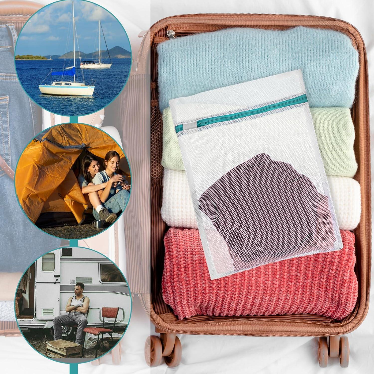 3 Bolsas de Malla para Lavandería Tweruna 30x40 cm Cremallera