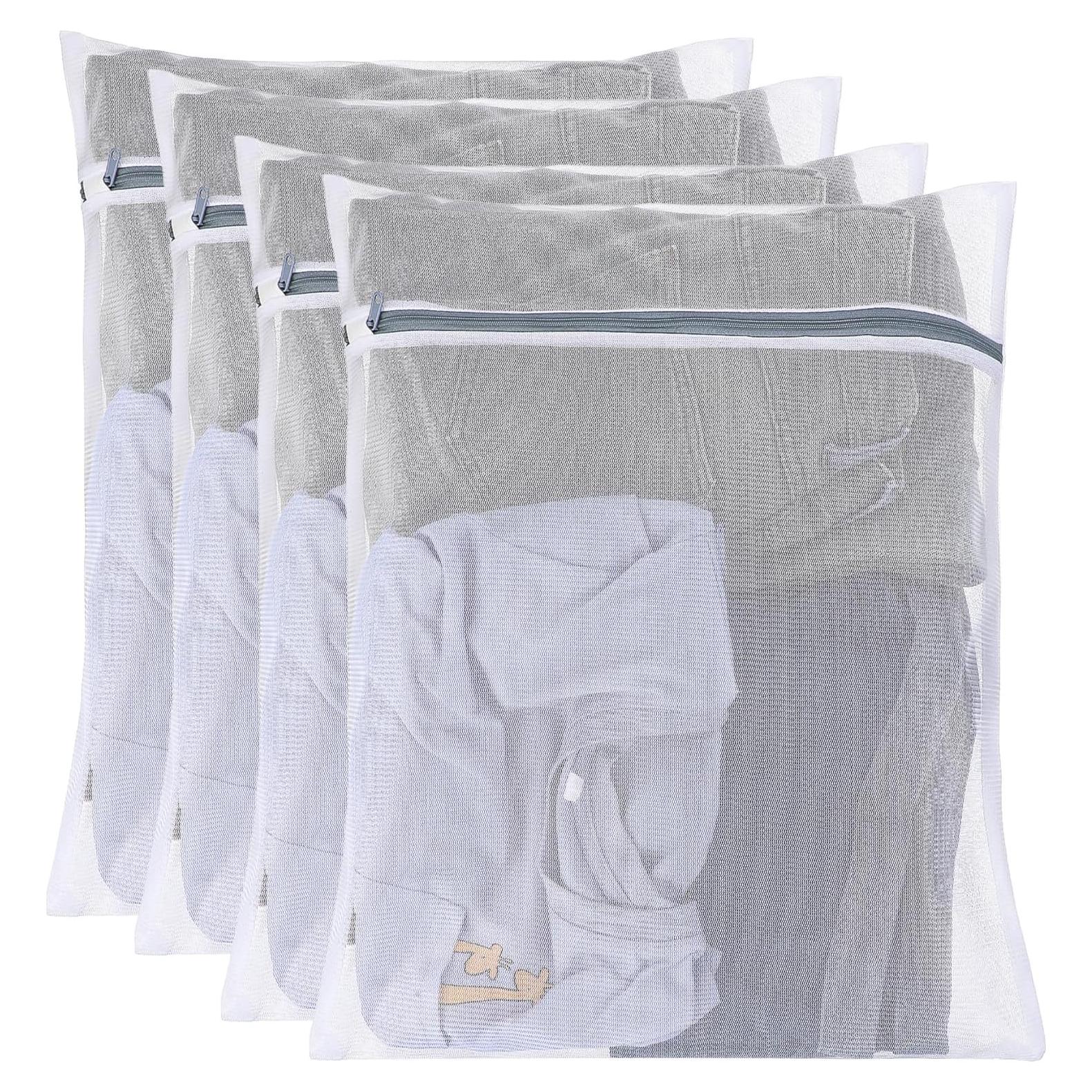 Bolsas de Lavandería Ouligay 4 Pcs Malla 40x30 cm Cremallera