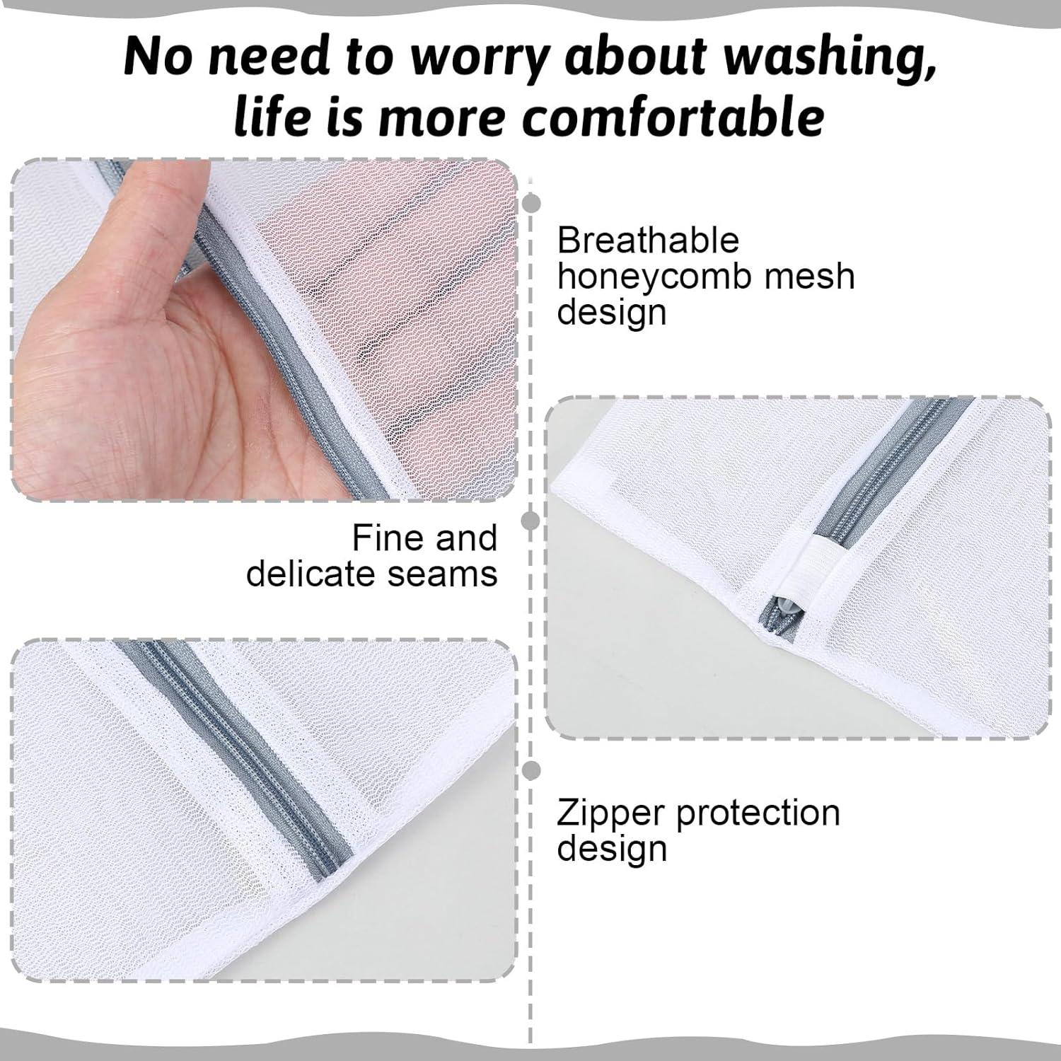 Bolsas de Lavandería Ouligay 4 Pcs Malla 40x30 cm Cremallera