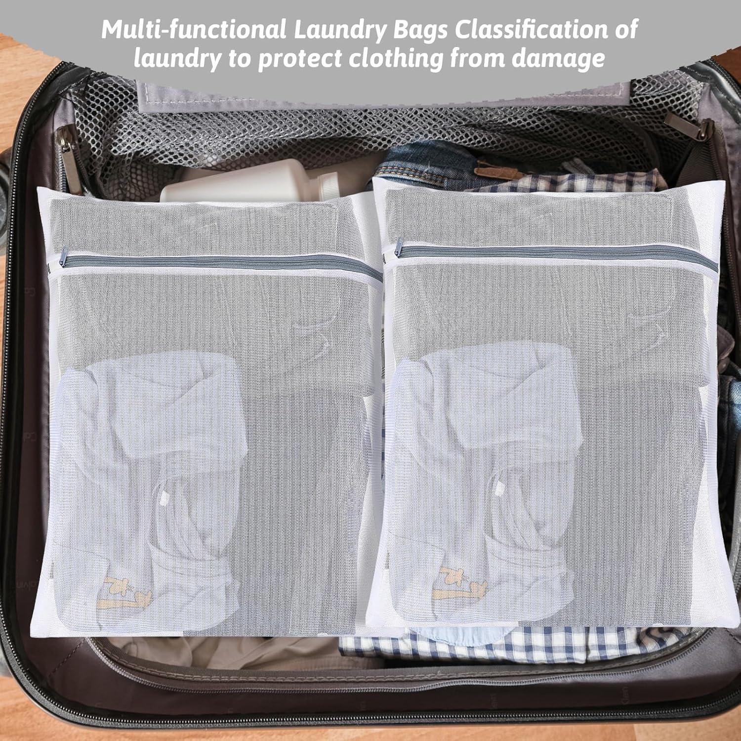 Bolsas de Lavandería Ouligay 4 Pcs Malla 40x30 cm Cremallera
