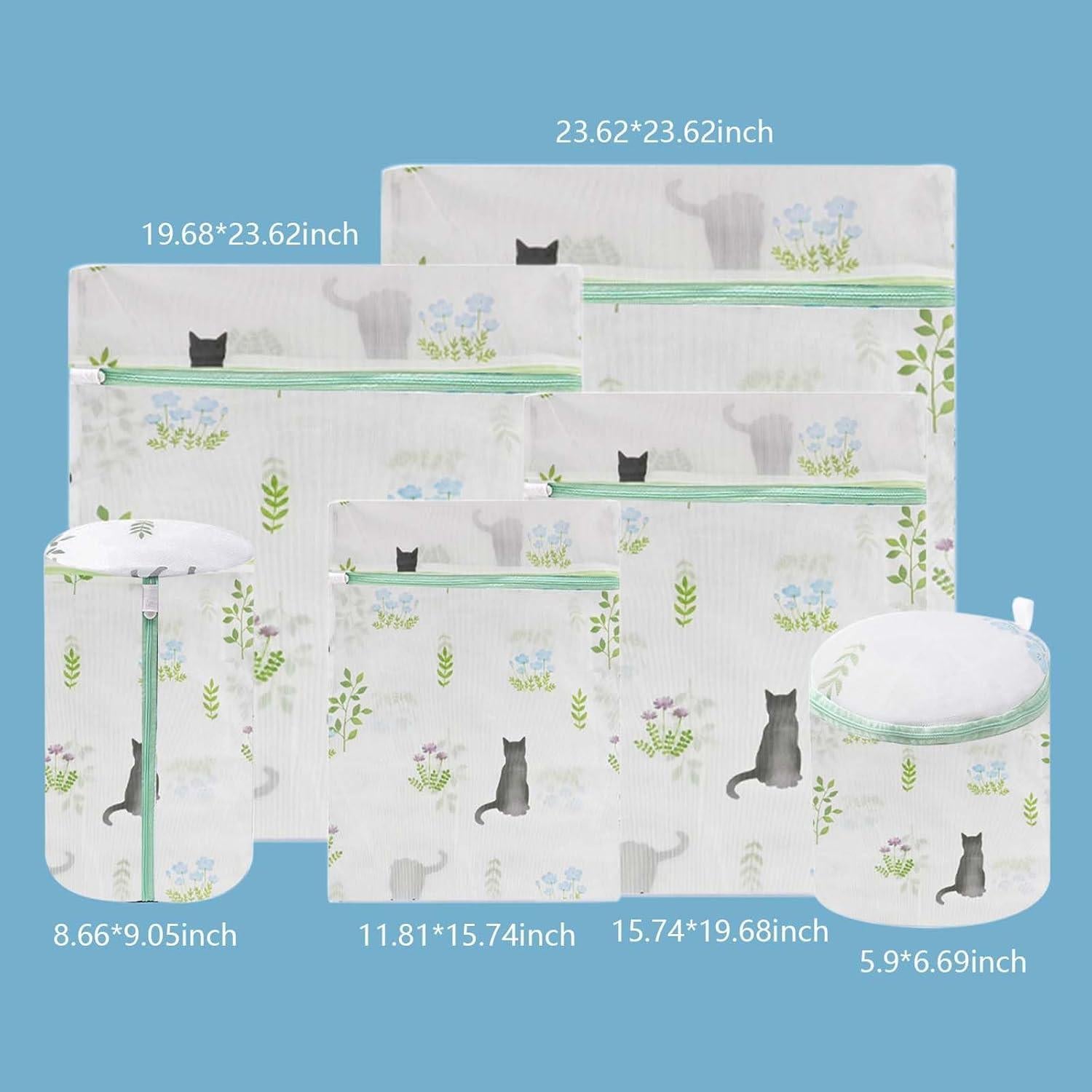 Juego de 6 bolsas de lavandería de malla GRSECPO - XL/L/M/S/Cilíndrica/Bra