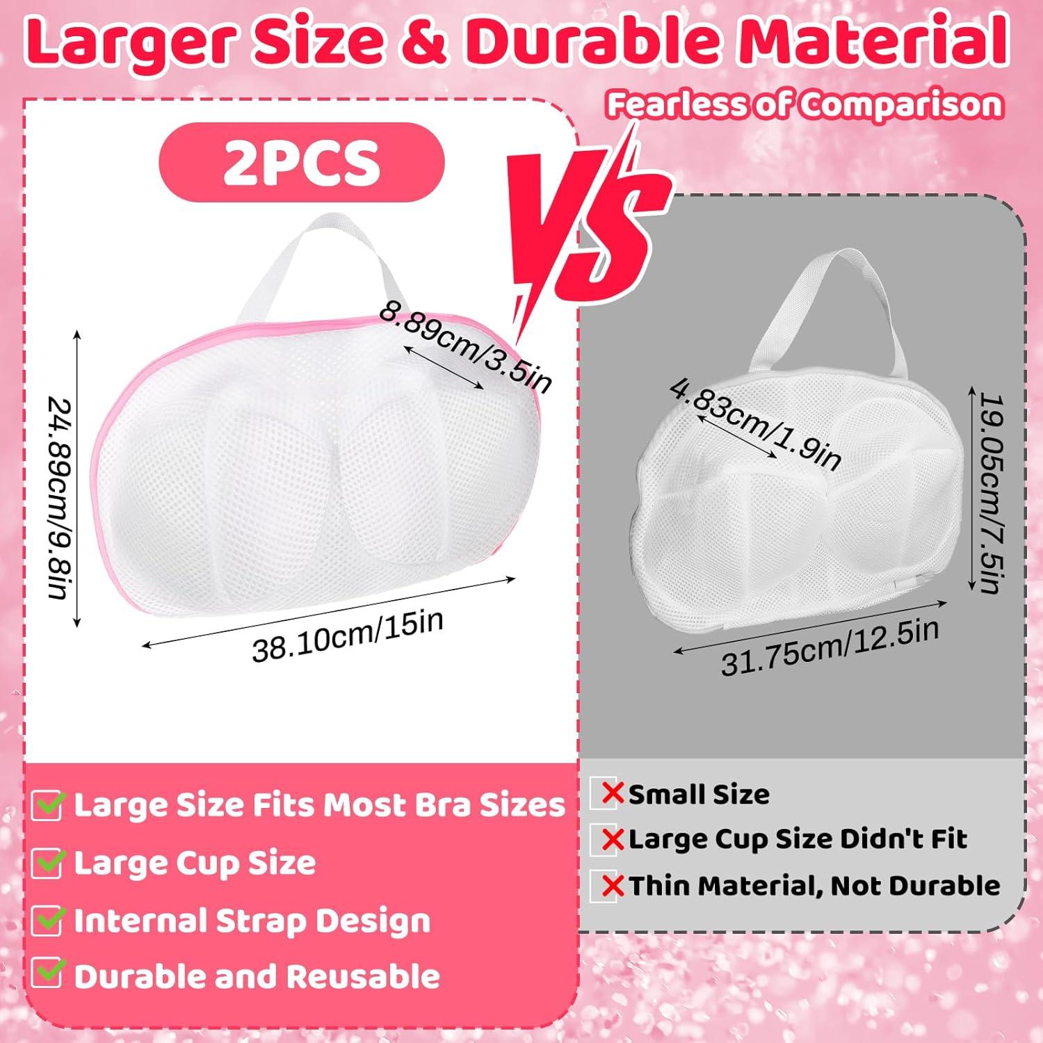 Paquete de 2 Bolsas de Lavado Ptwola para Sujetadores 38x26cm