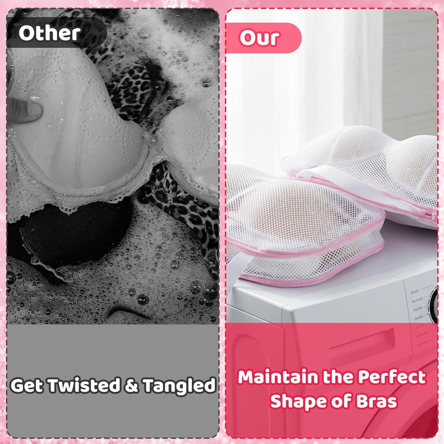 Paquete de 2 Bolsas de Lavado Ptwola para Sujetadores 38x26cm