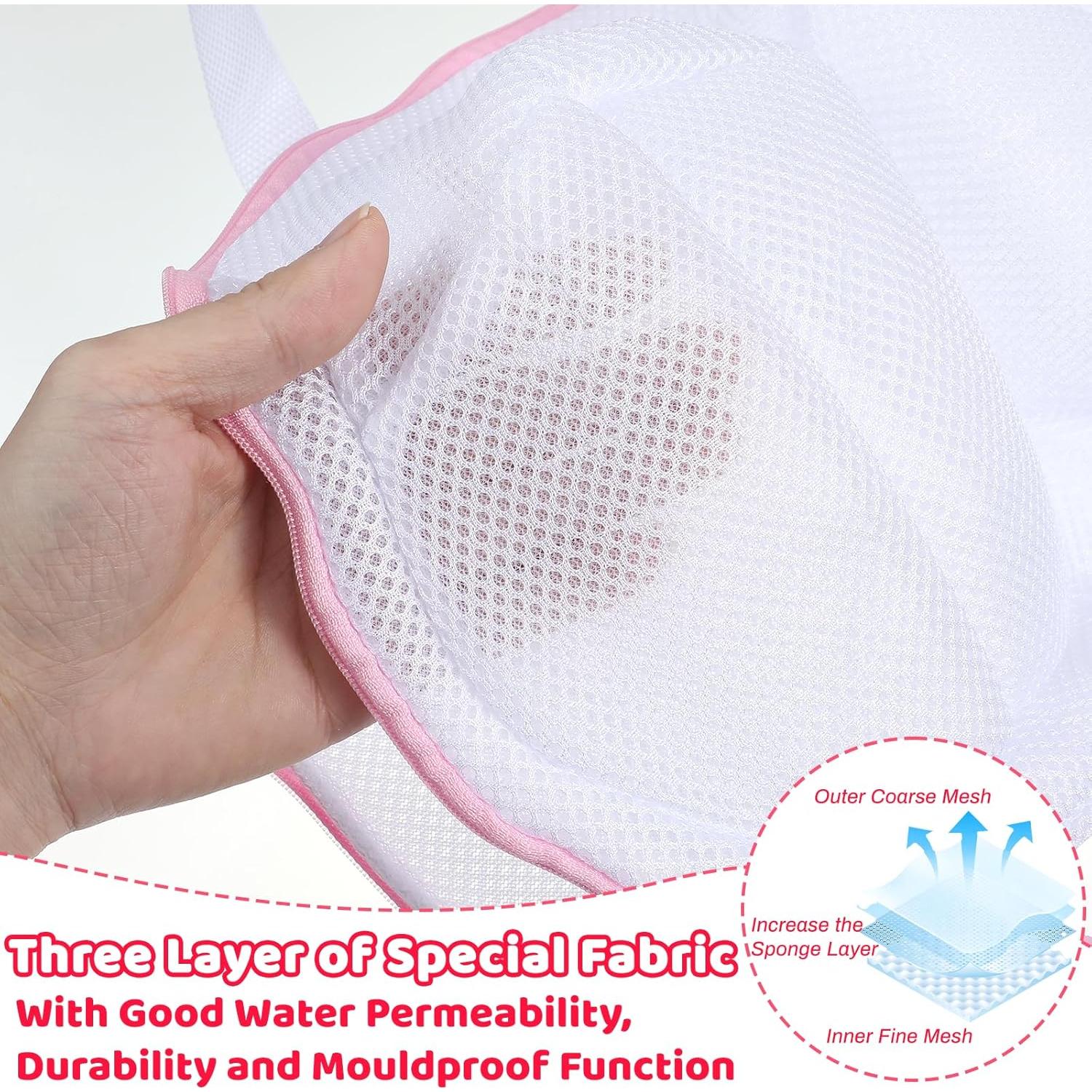 Paquete de 2 Bolsas de Lavado Ptwola para Sujetadores 38x26cm