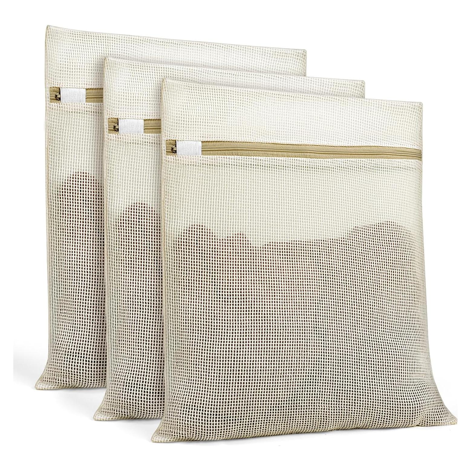 Bolsas de Lavandería de Malla Algodón KWULP 30x40 cm 3-Pack