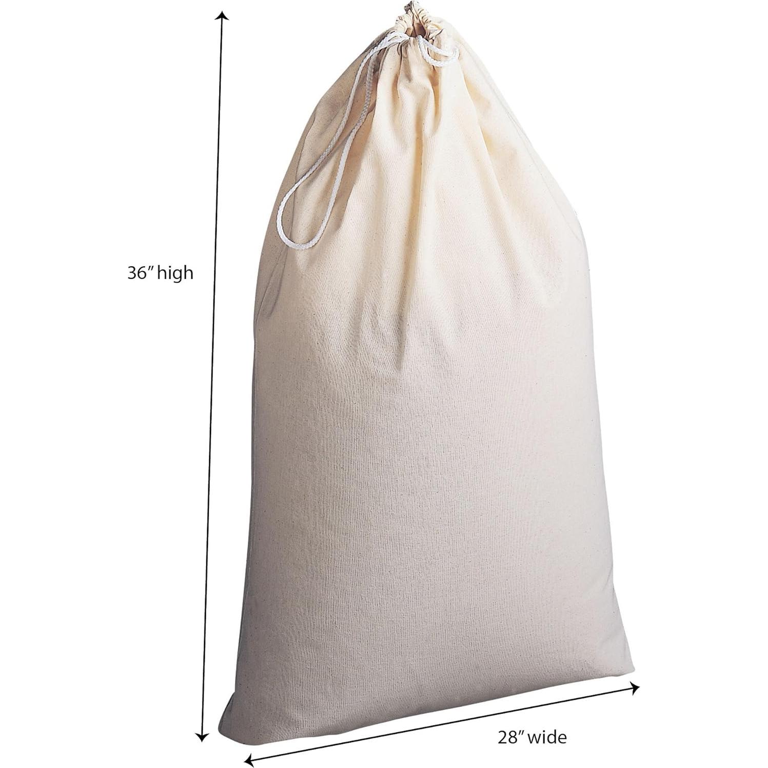 Bolsa de lavandería grande Essentials 100% algodón beige