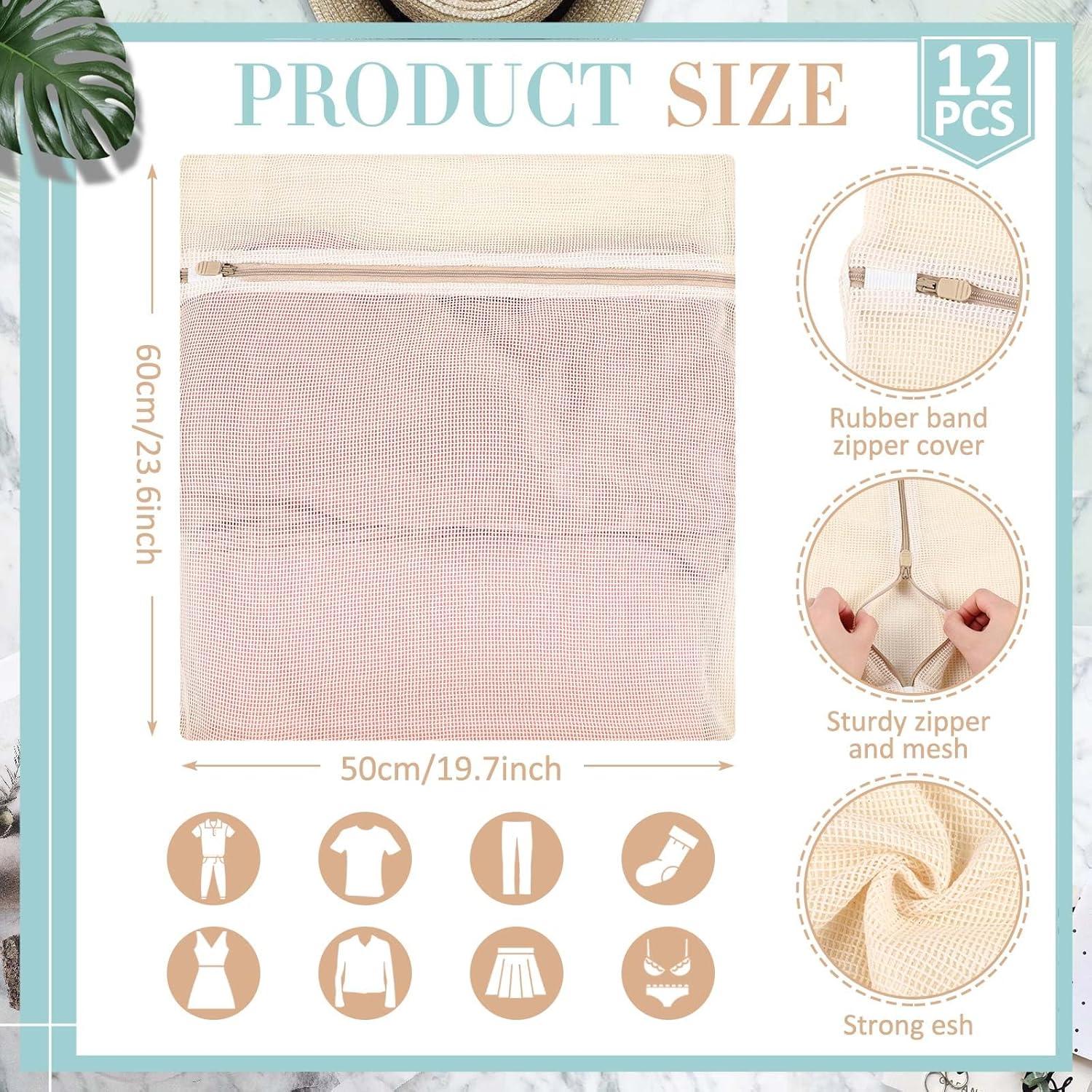 12 Bolsas de Lavandería de Algodón Orgánico Reallnaive 50x60cm