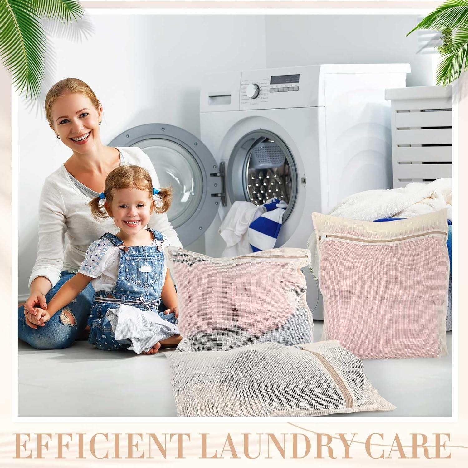 12 Bolsas de Lavandería de Algodón Orgánico Reallnaive 50x60cm