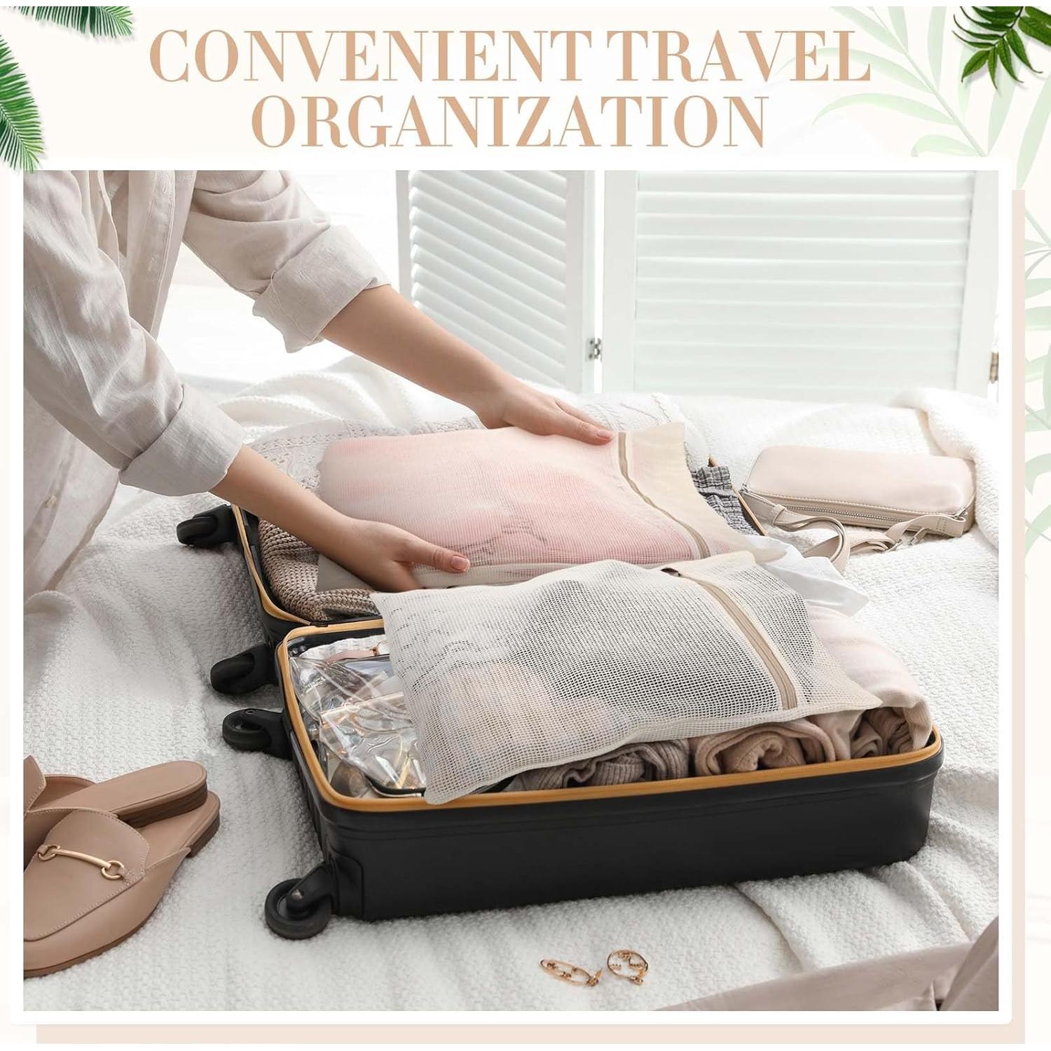 12 Bolsas de Lavandería de Algodón Orgánico Reallnaive 50x60cm