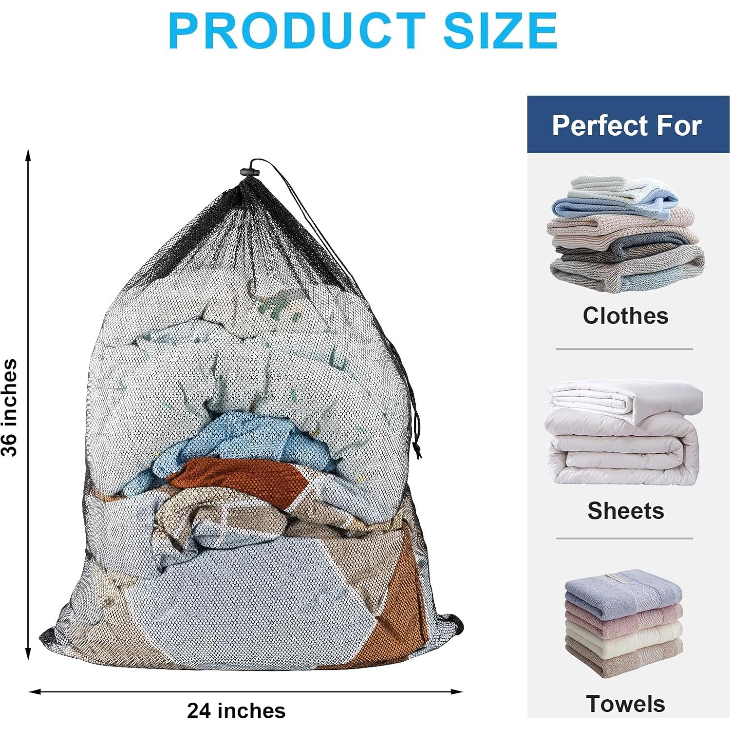 Paquete de 2 Bolsas de Lavandería de Malla ZHEWTOEN 61x91 cm