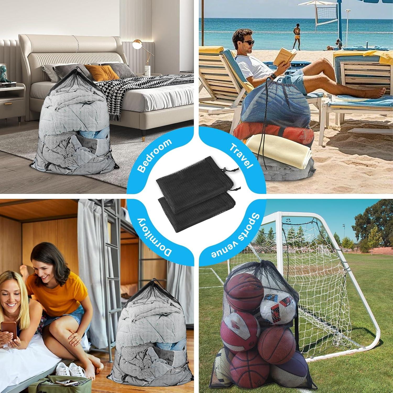 Paquete de 2 Bolsas de Lavandería de Malla ZHEWTOEN 61x91 cm