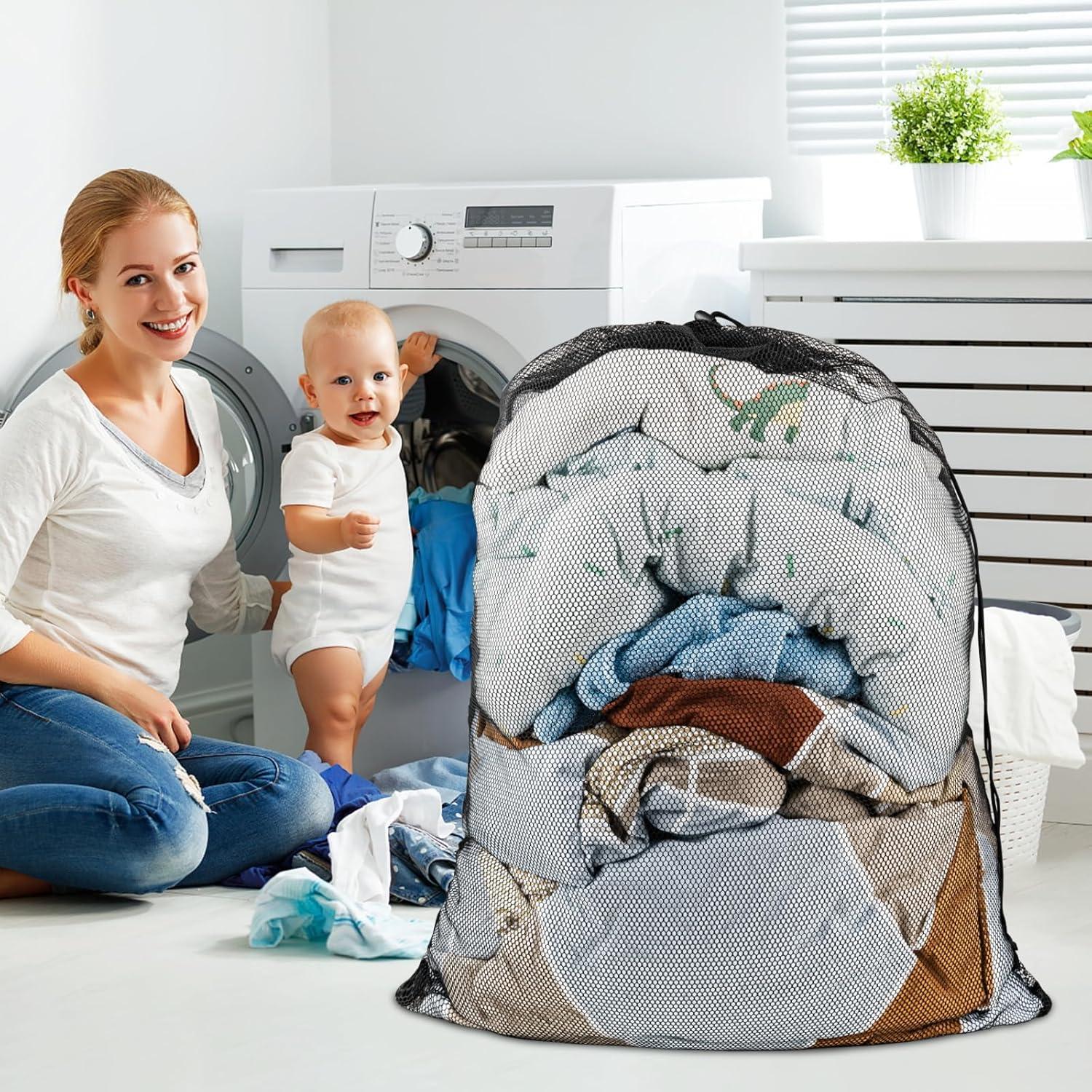 Paquete de 2 Bolsas de Lavandería de Malla ZHEWTOEN 61x91 cm