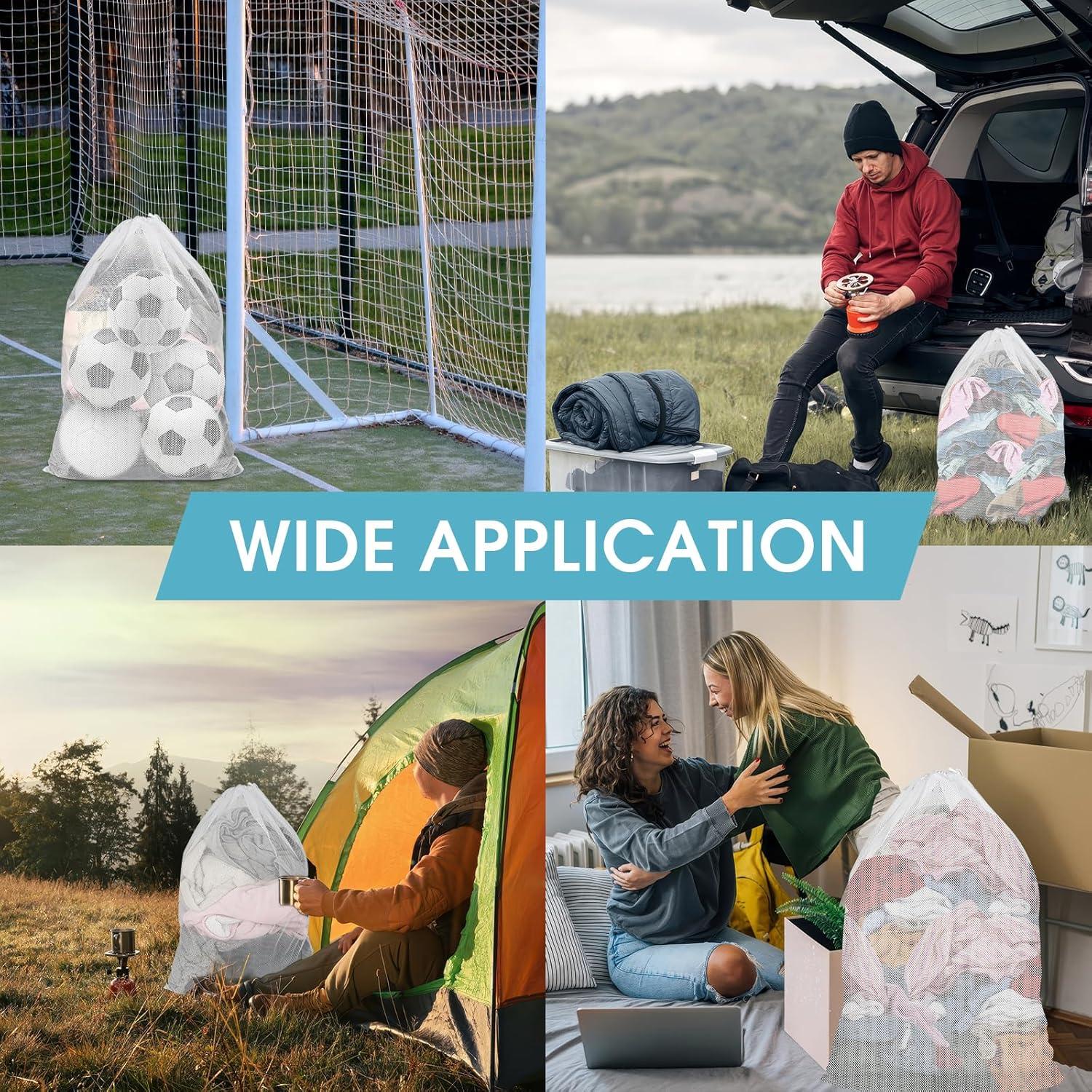 Paquete de 3 Bolsas de Lavandería de Malla PEASUG 58x86 cm