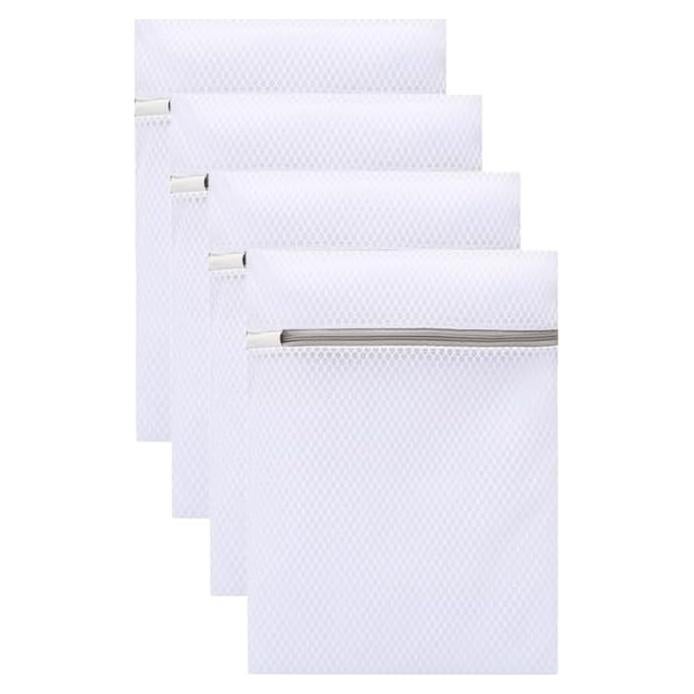 4 Bolsas de Lavandería de Malla WHTCHSU 30x40 cm Duraderas