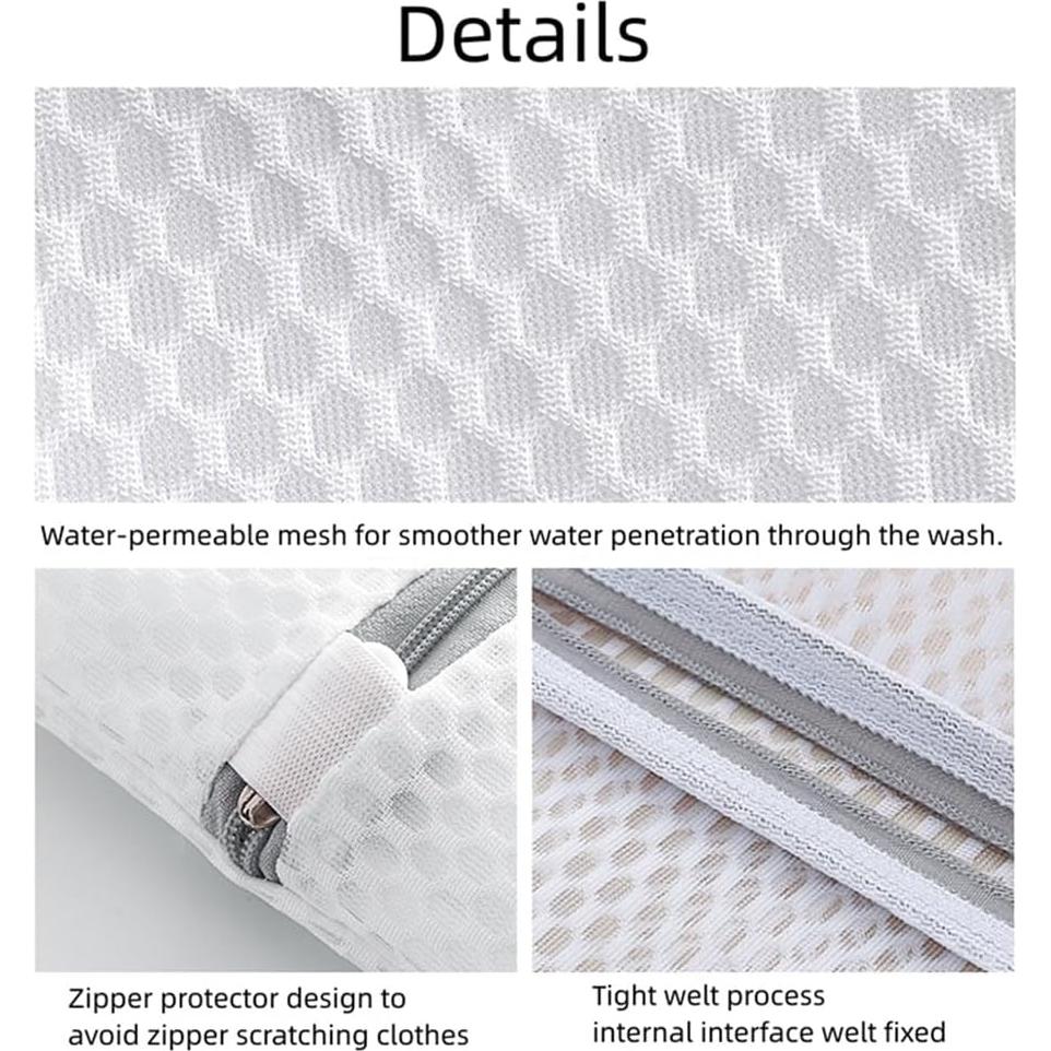 4 Bolsas de Lavandería de Malla WHTCHSU 30x40 cm Duraderas