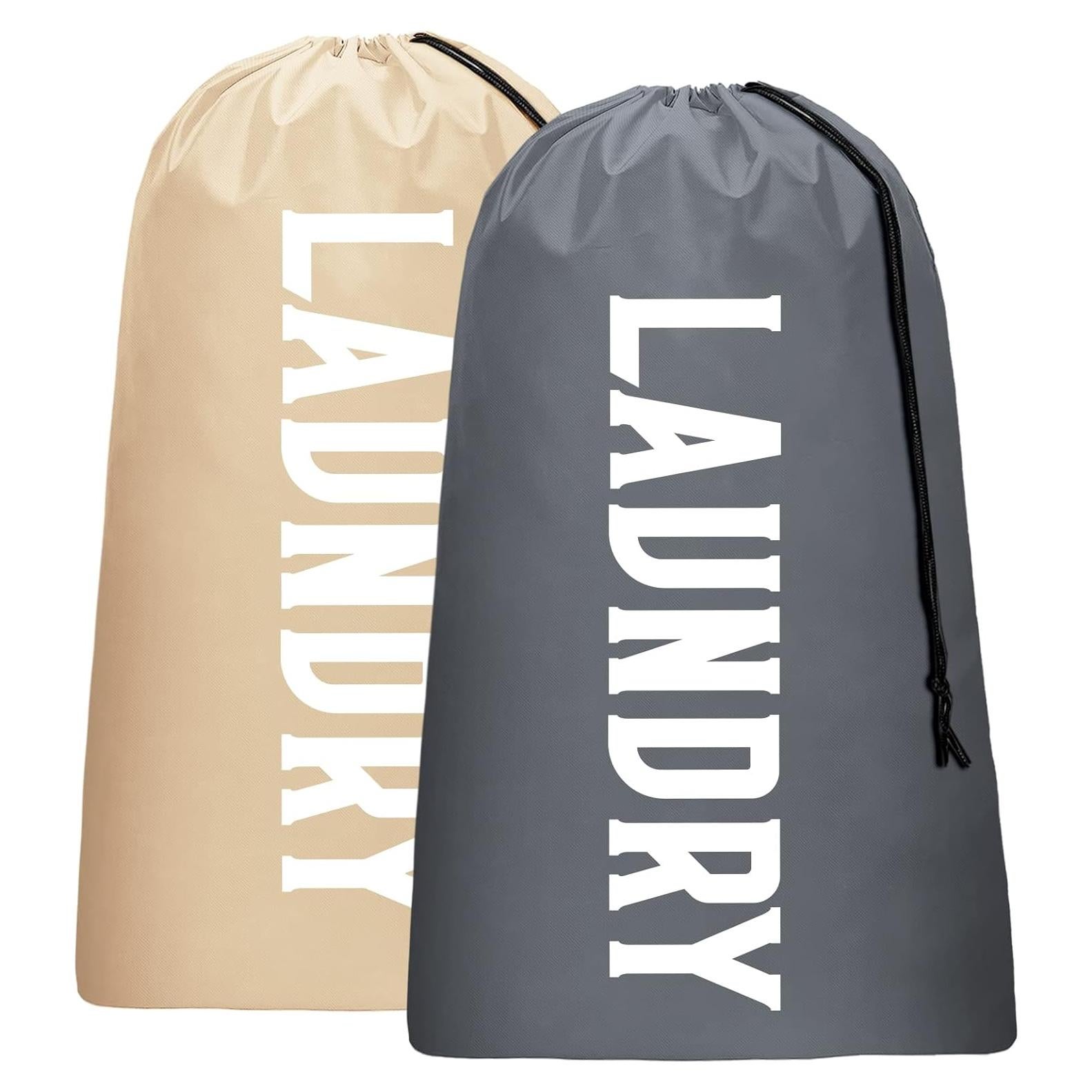 Bolsa de Lavandería XL Fiodrimy Caqui y Gris 61x91 cm 2 Unidades