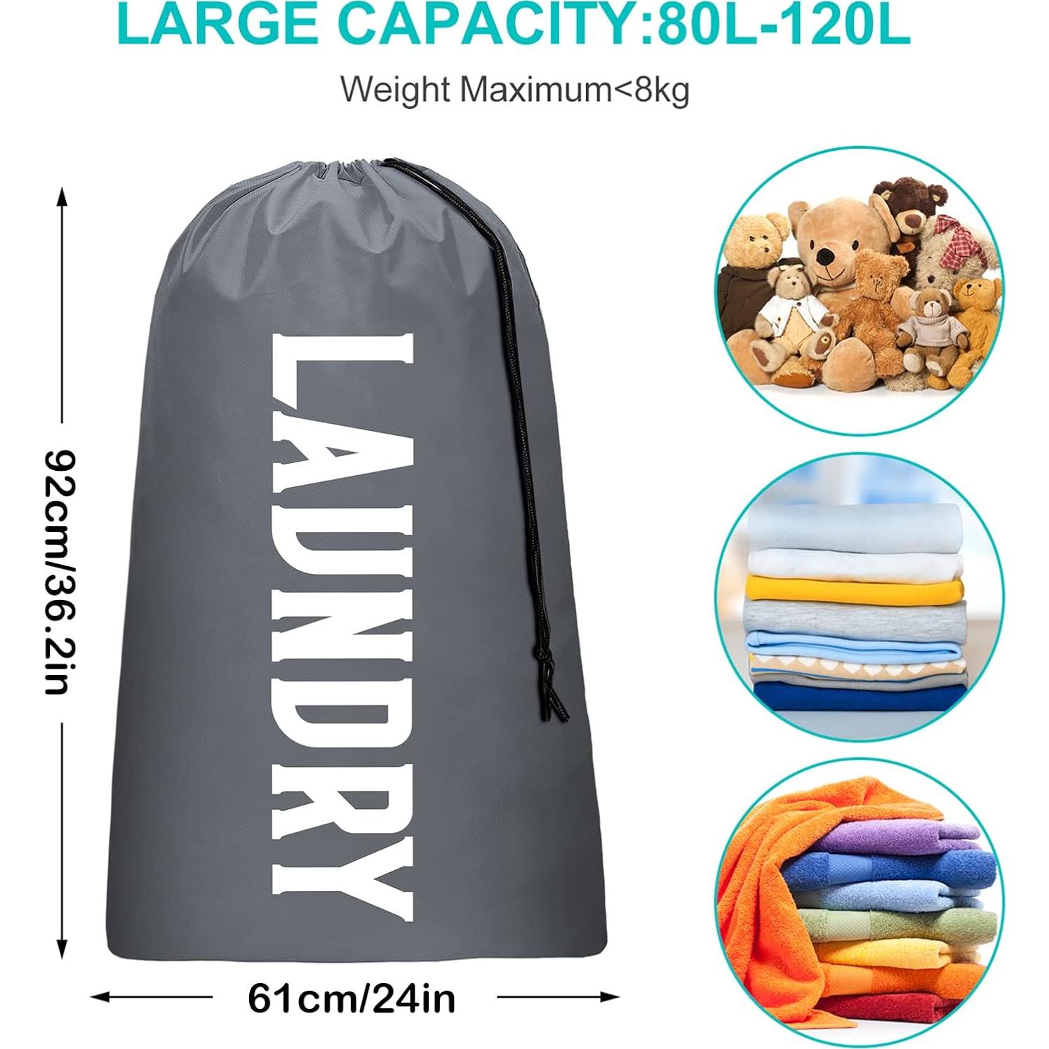 Bolsa de Lavandería XL Fiodrimy Caqui y Gris 61x91 cm 2 Unidades