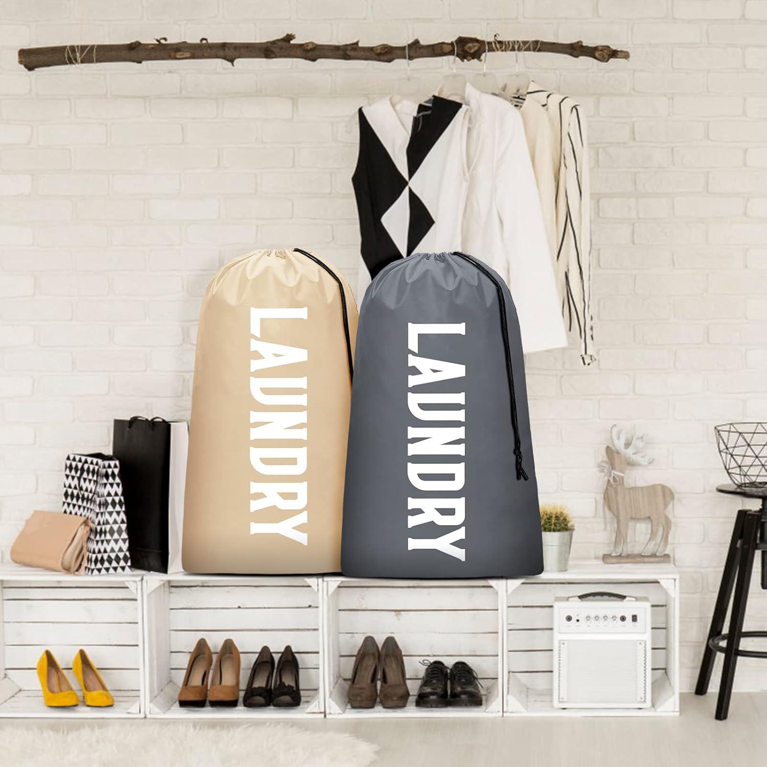 Bolsa de Lavandería XL Fiodrimy Caqui y Gris 61x91 cm 2 Unidades