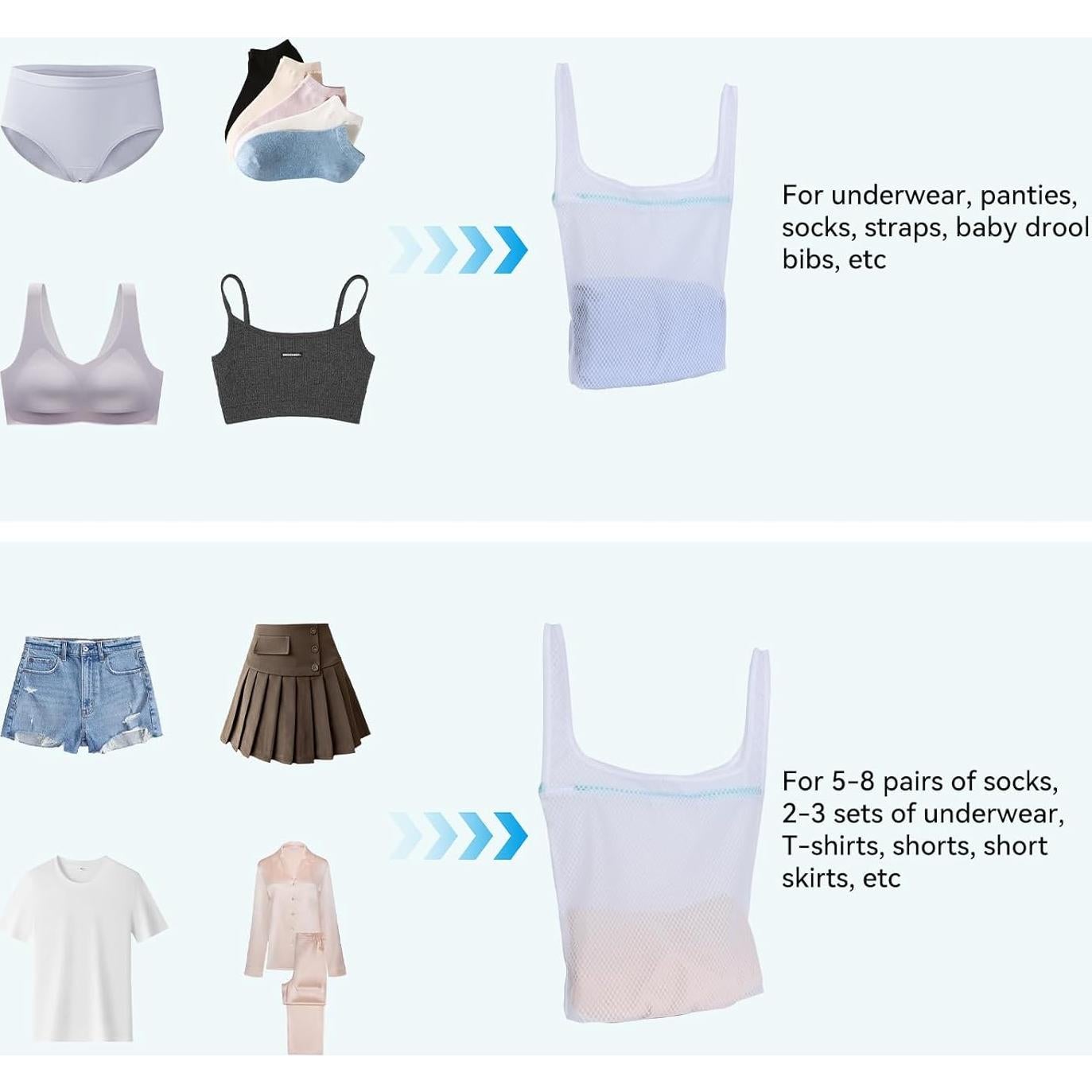 Bolsas de Malla para Lavandería OTraki 33x40 y 40x45 cm