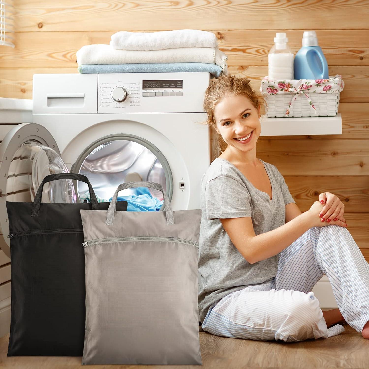 Oudain 2 Pcs Bolsa de Lavandería Impermeable 58L con Asa