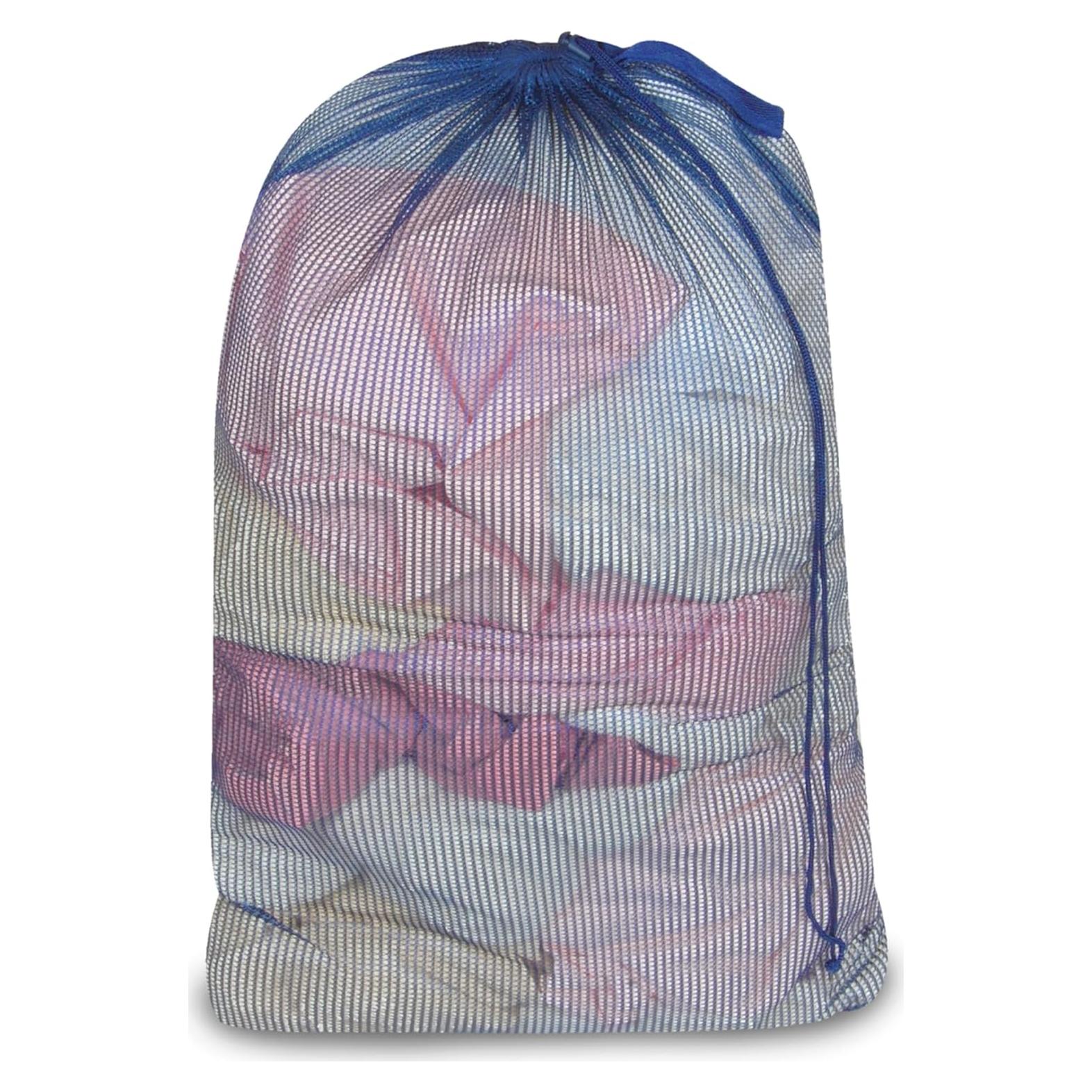 Bolsa de lavandería de malla Smart Design 91x61 cm Azul