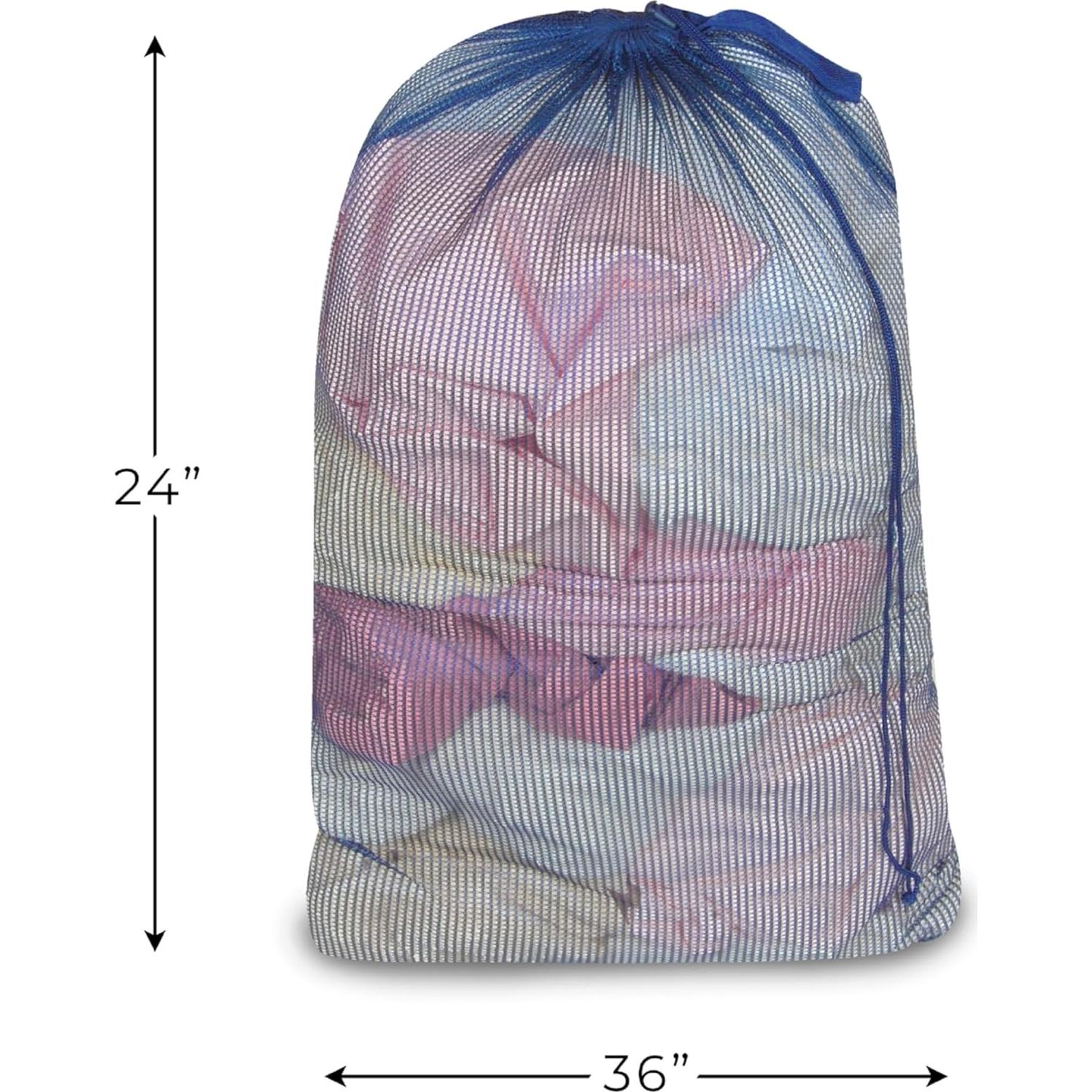 Bolsa de lavandería de malla Smart Design 91x61 cm Azul