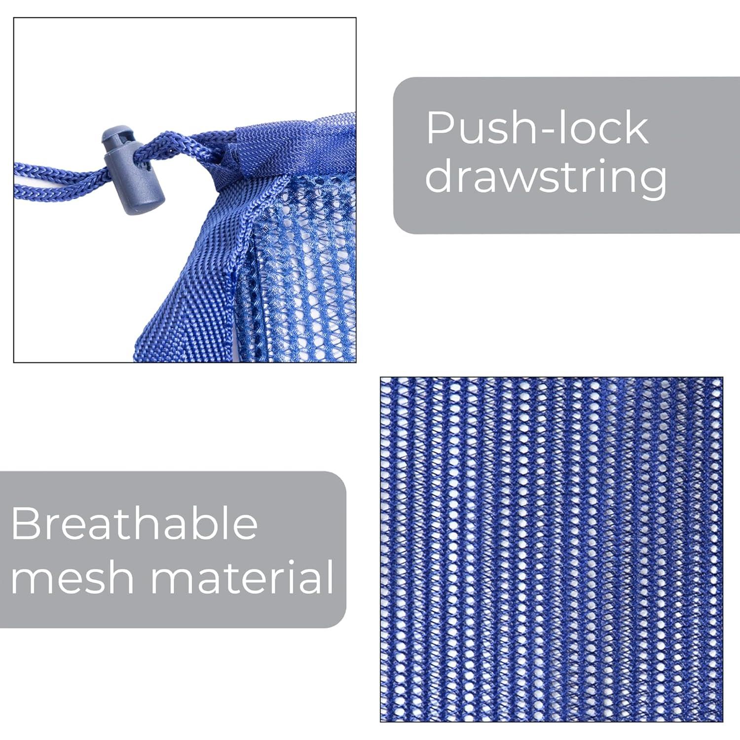 Bolsa de lavandería de malla Smart Design 91x61 cm Azul