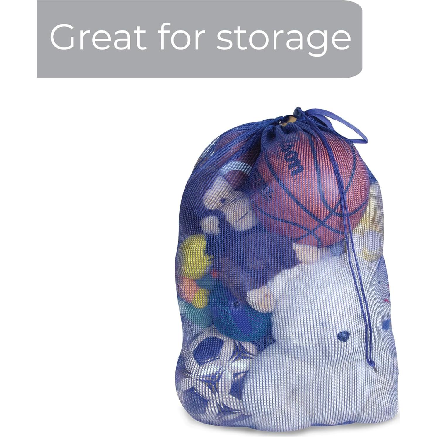 Bolsa de lavandería de malla Smart Design 91x61 cm Azul