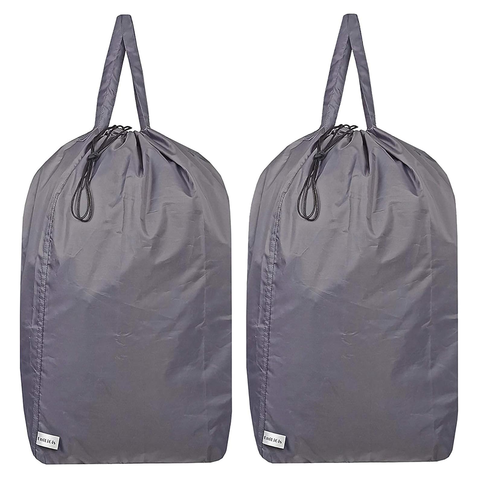 Bolsa de lavandería de viaje UniLiGis 2 paquetes 85L Nylon Gris
