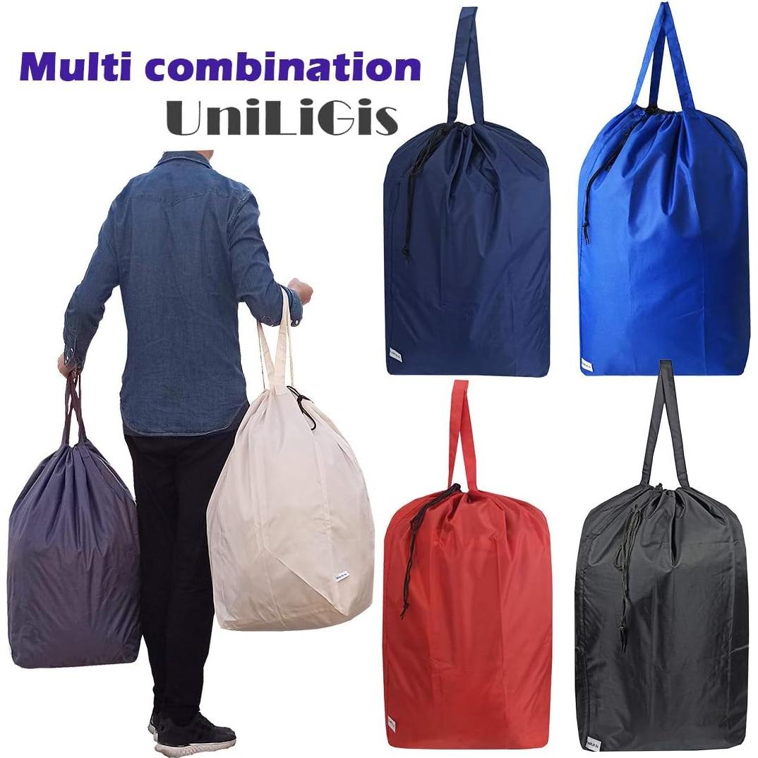 Bolsa de lavandería de viaje UniLiGis 2 paquetes 85L Nylon Gris